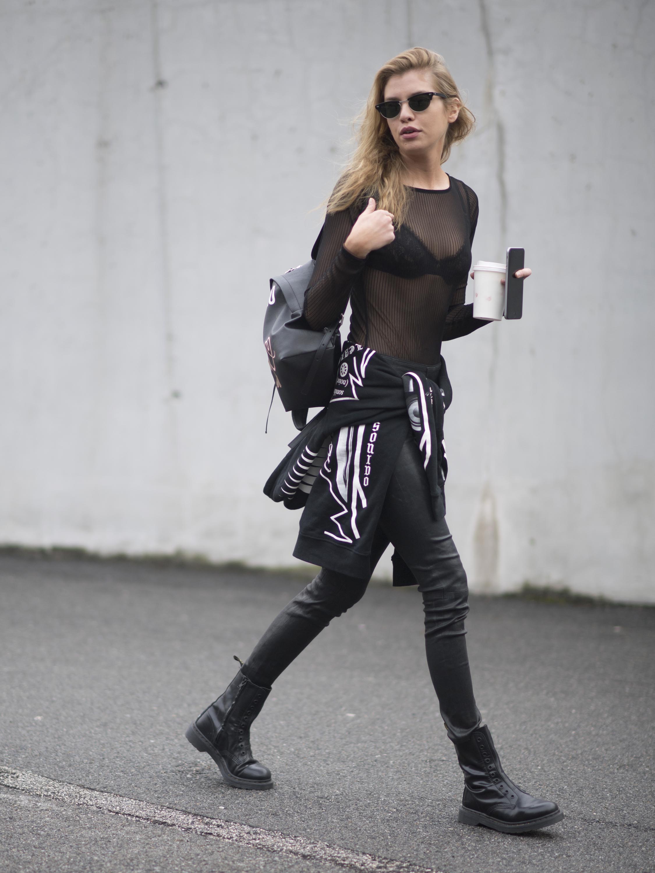 Stella Maxwell is seen during Milan Fashion Week