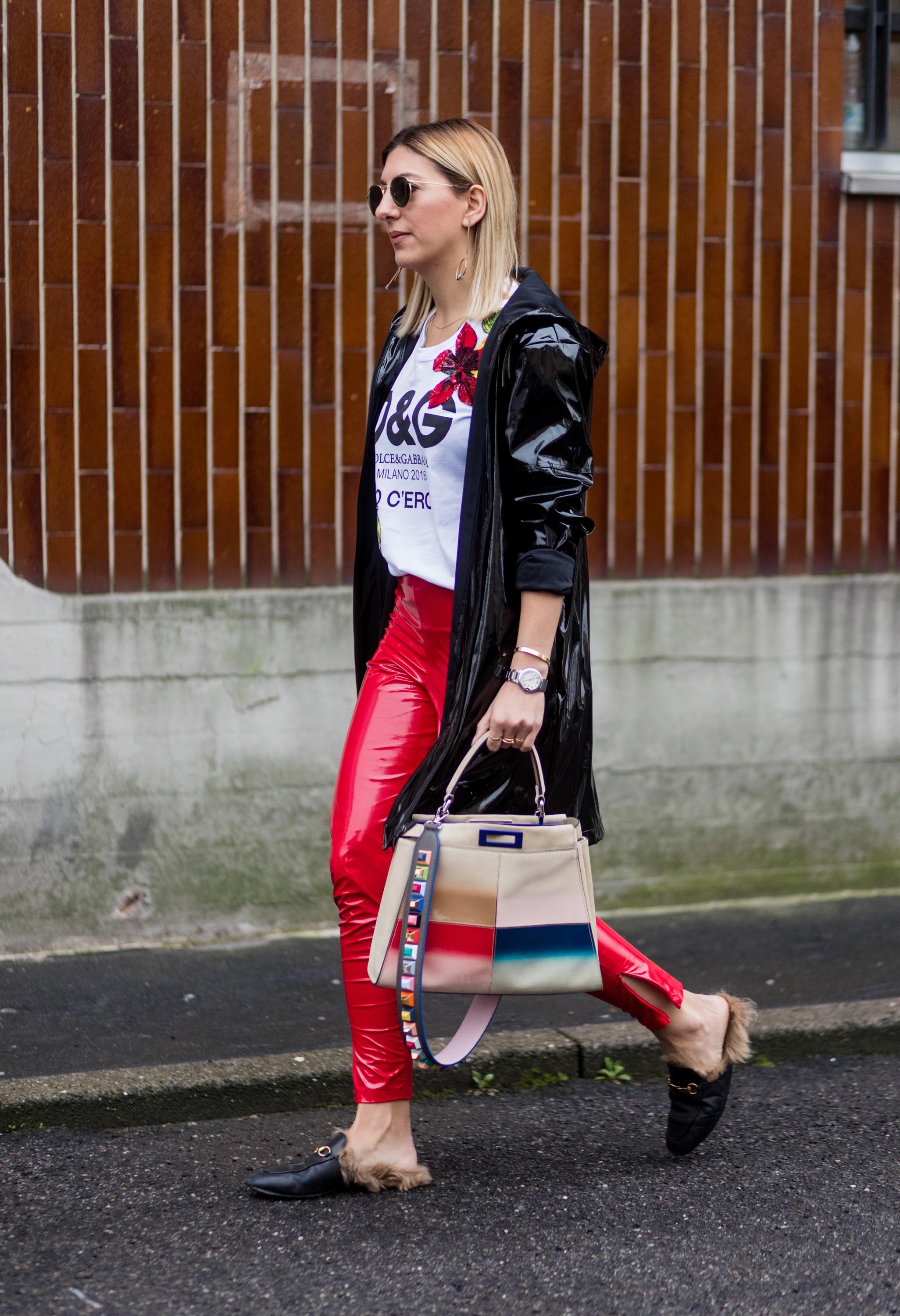 Street style during Milan Fashion Week Fall/Winter 2017/18