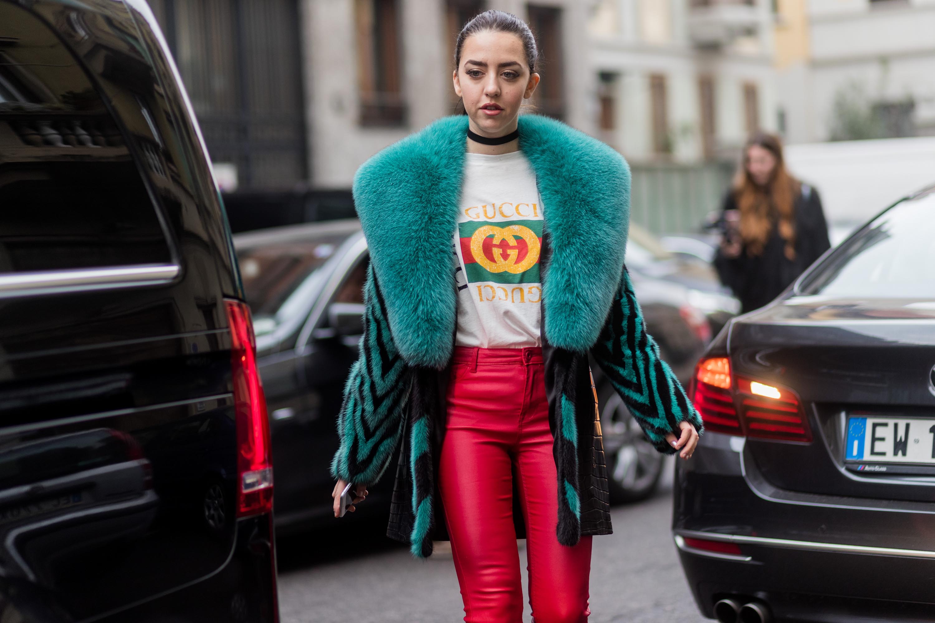 Street style during Milan Fashion Week Fall/Winter 2017/18