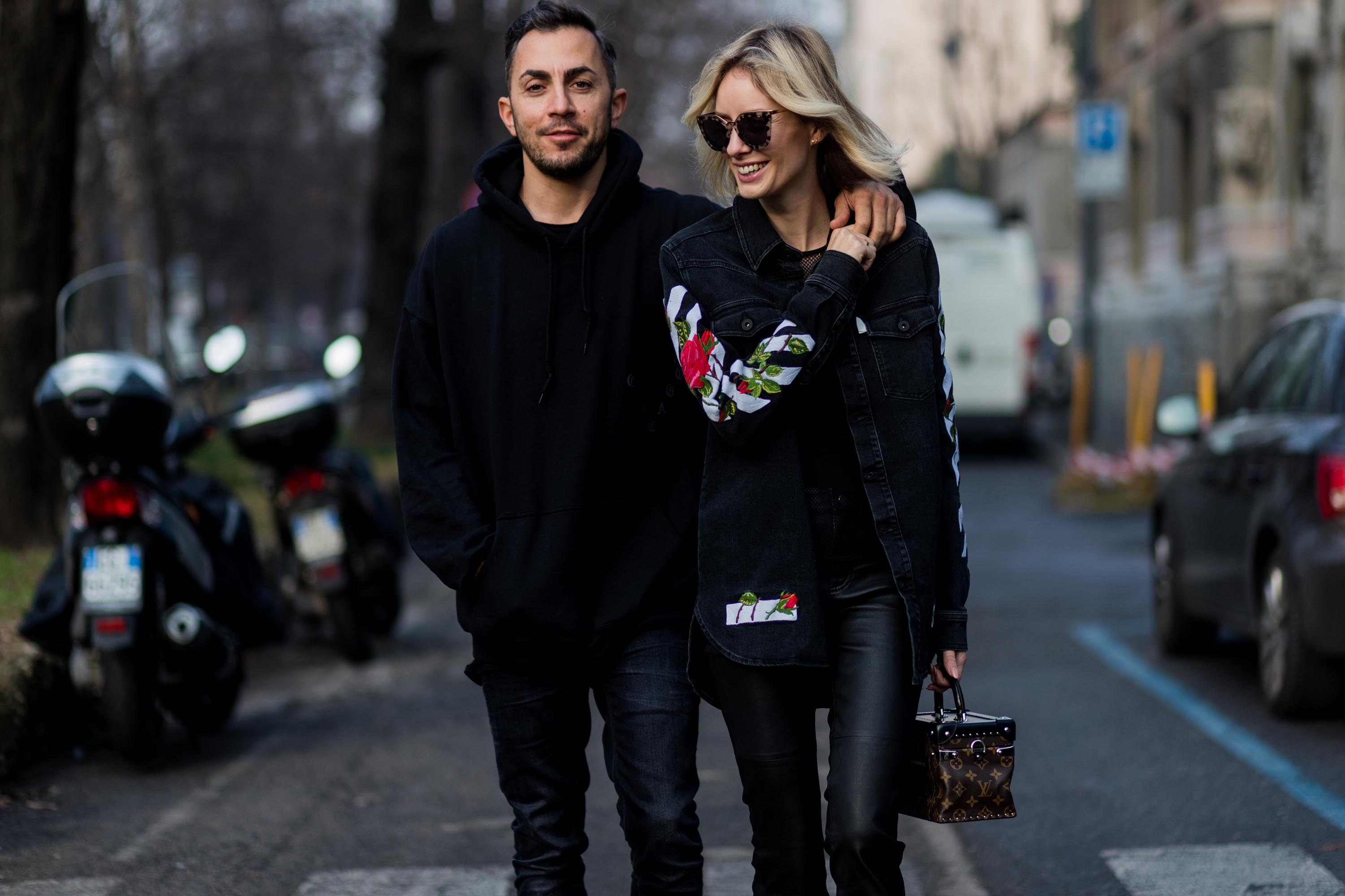 Street style during Milan Fashion Week Fall/Winter 2017/18