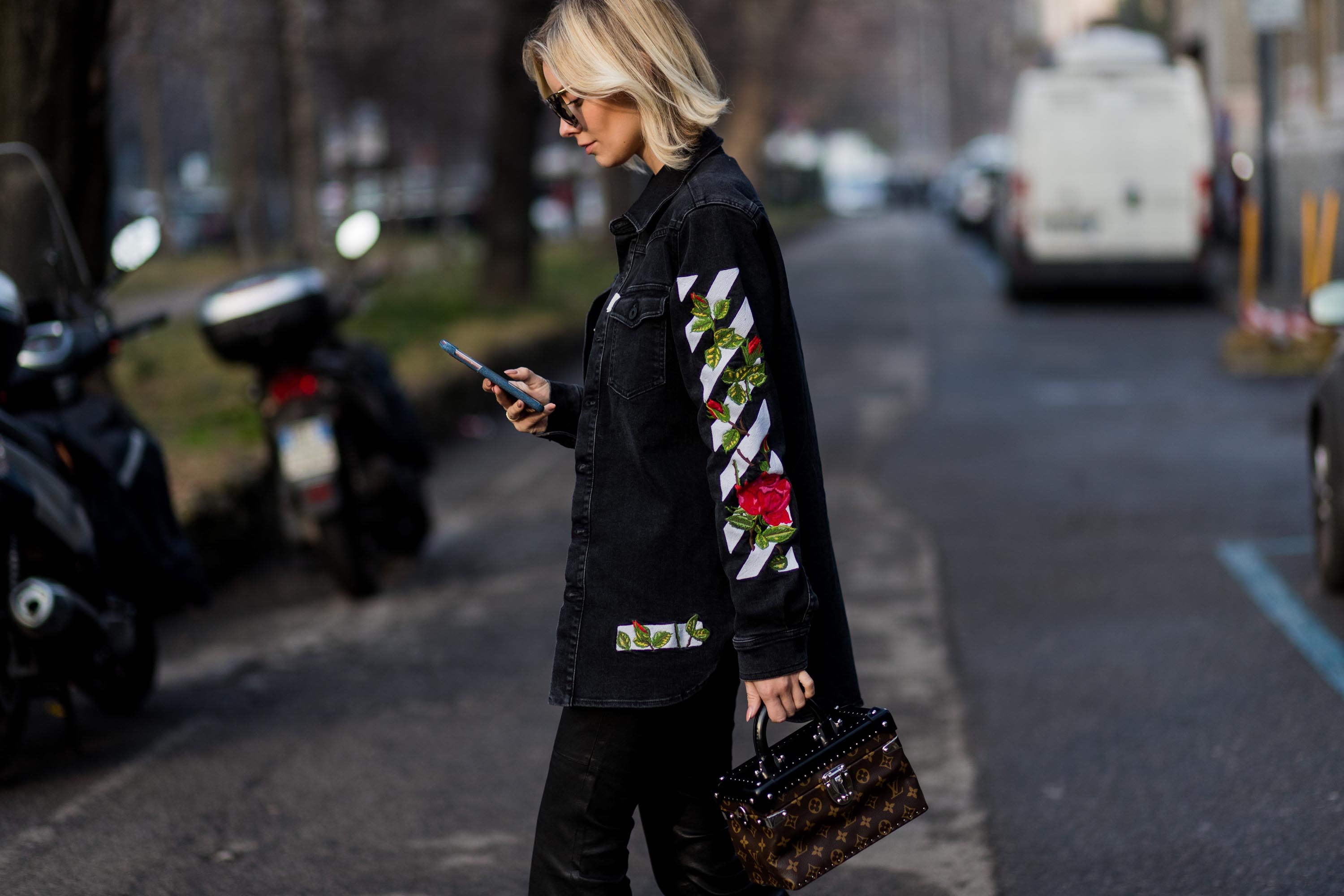 Street style during Milan Fashion Week Fall/Winter 2017/18