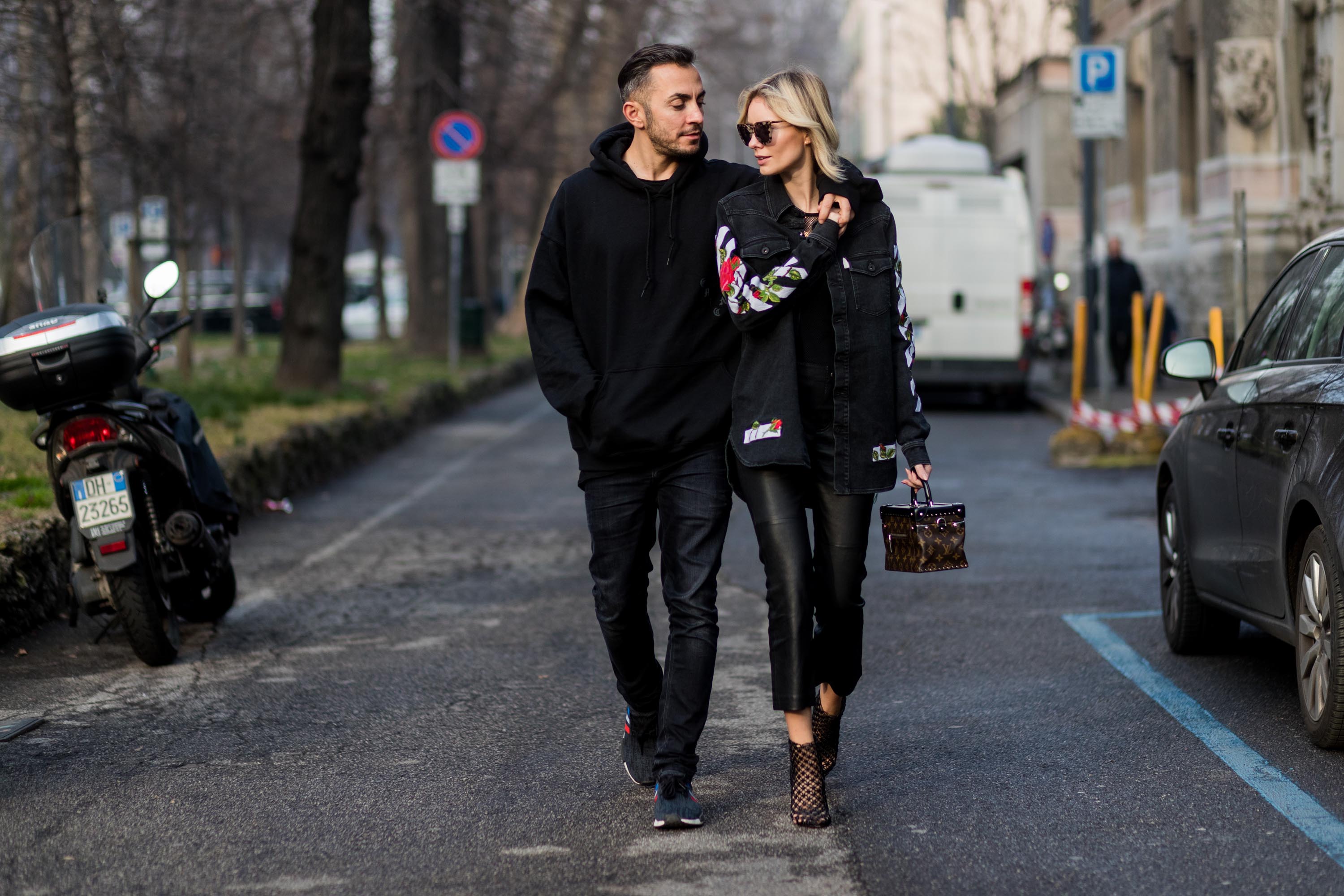 Street style during Milan Fashion Week Fall/Winter 2017/18