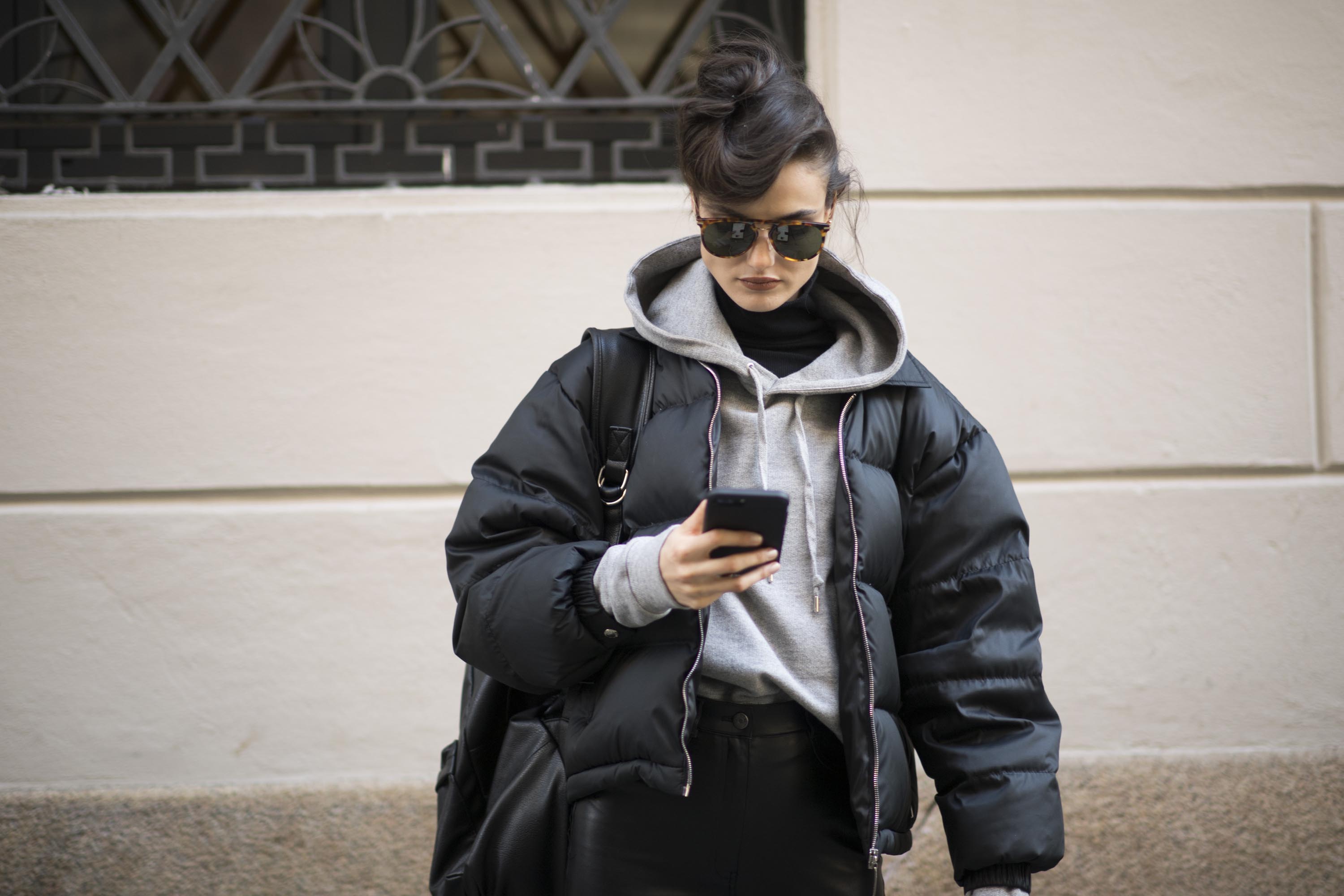 Street style during Milan Fashion Week Fall/Winter 2017/18