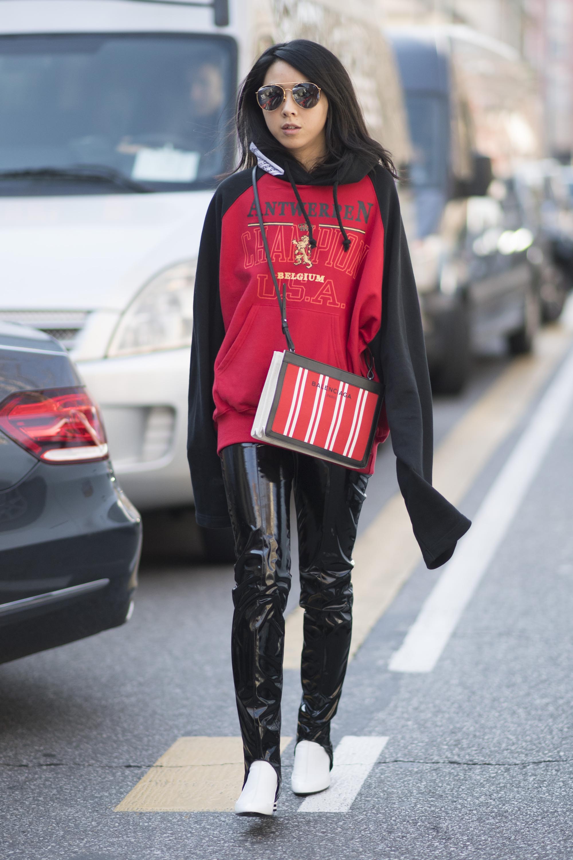 Street style during Milan Fashion Week Fall/Winter 2017/18