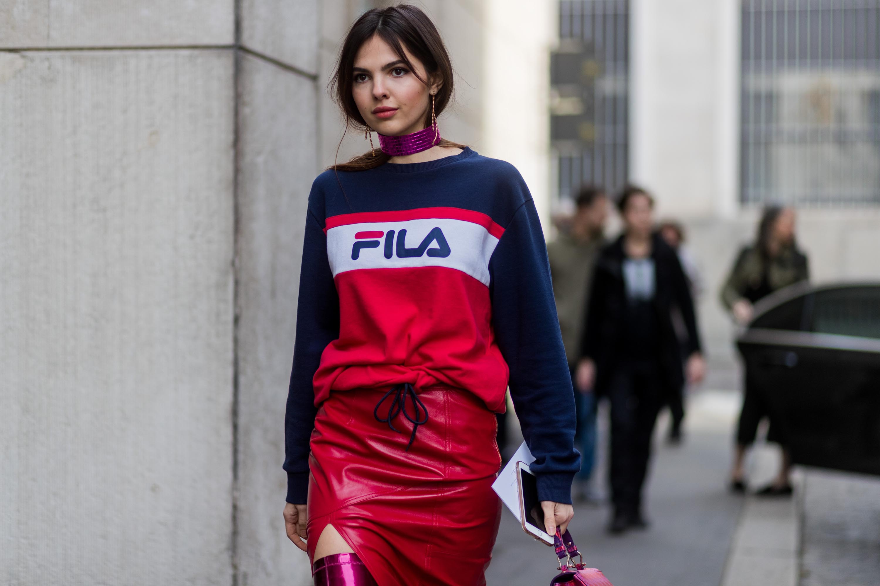 Street style during Milan Fashion Week Fall/Winter 2017/18