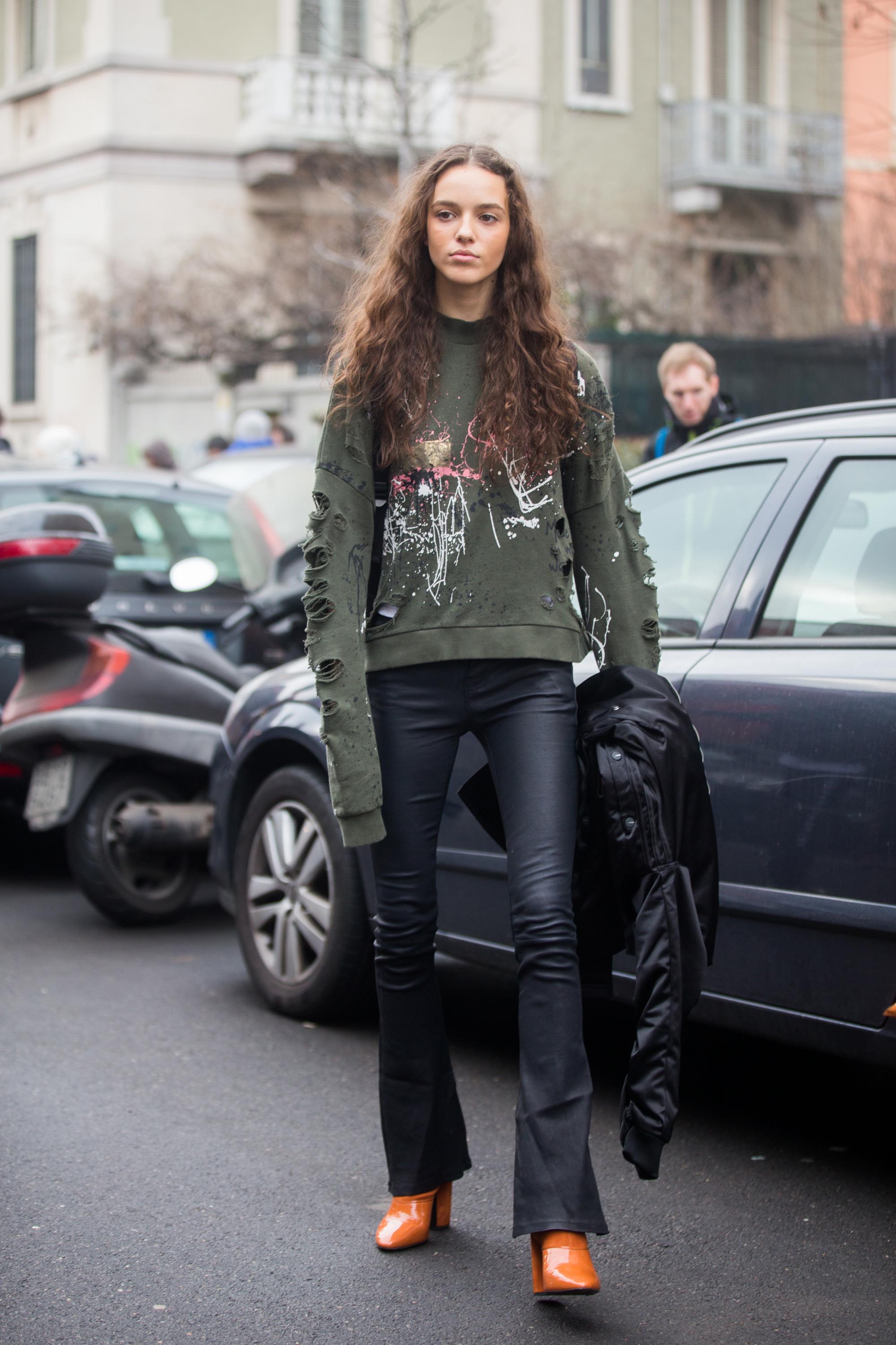 Street style during Milan Fashion Week Fall/Winter 2017/18