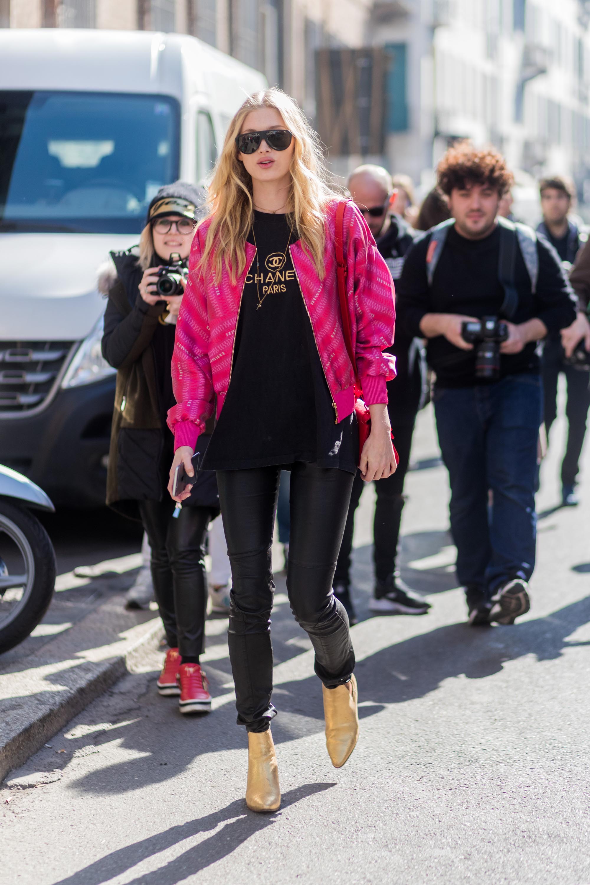 Street style during Milan Fashion Week Fall/Winter 2017/18