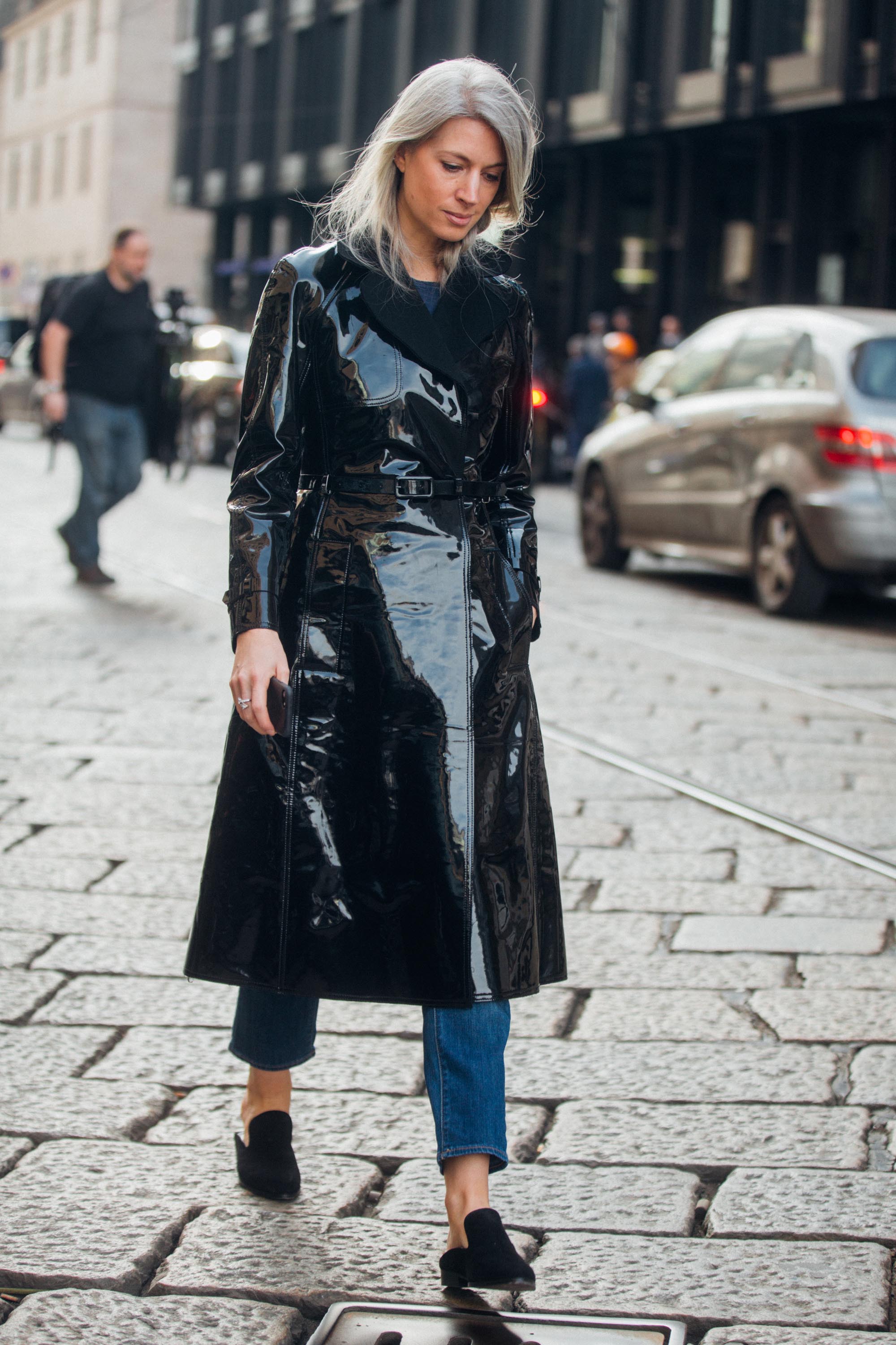 Street style during Milan Fashion Week Fall/Winter 2017/18