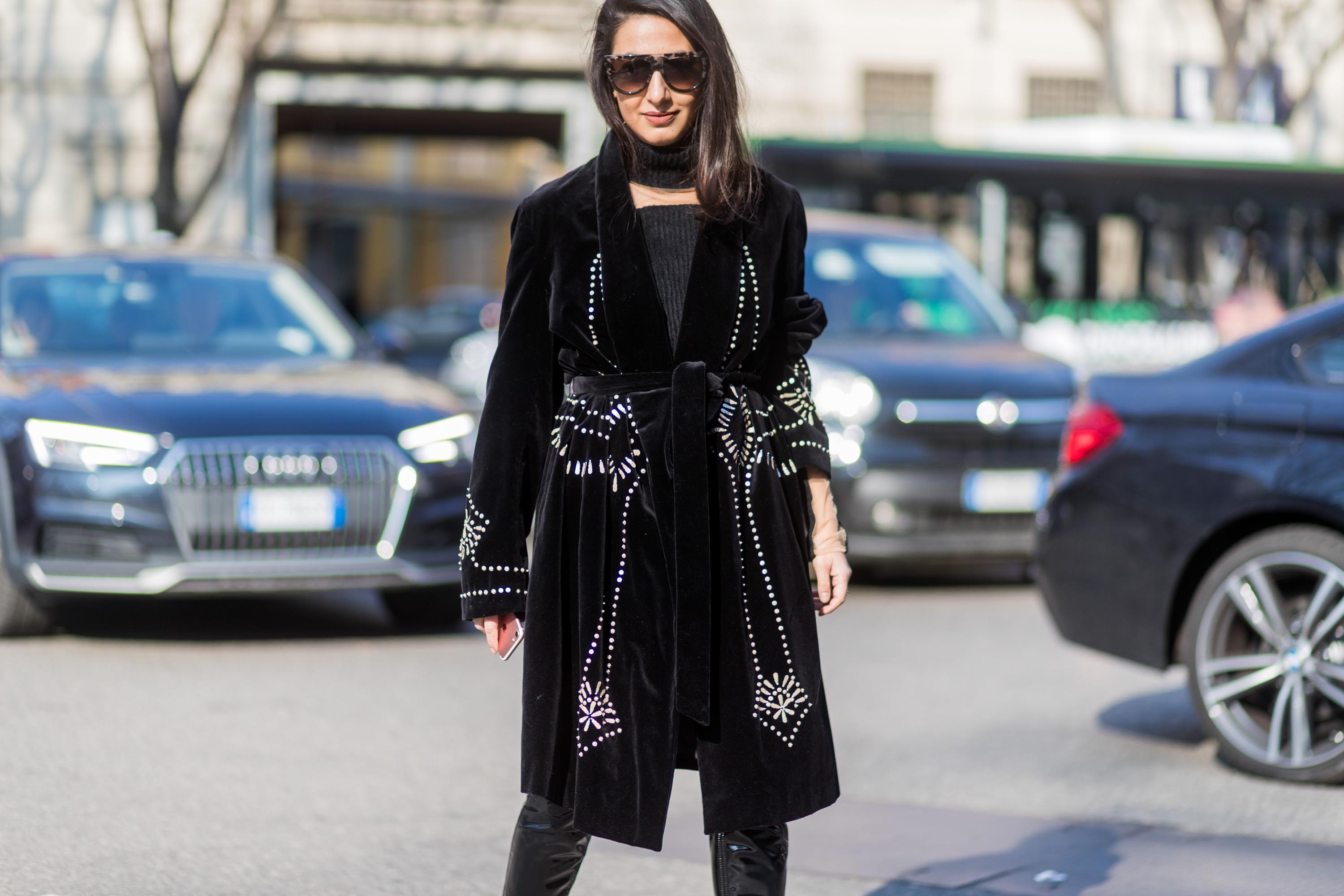 Street style during Milan Fashion Week Fall/Winter 2017/18