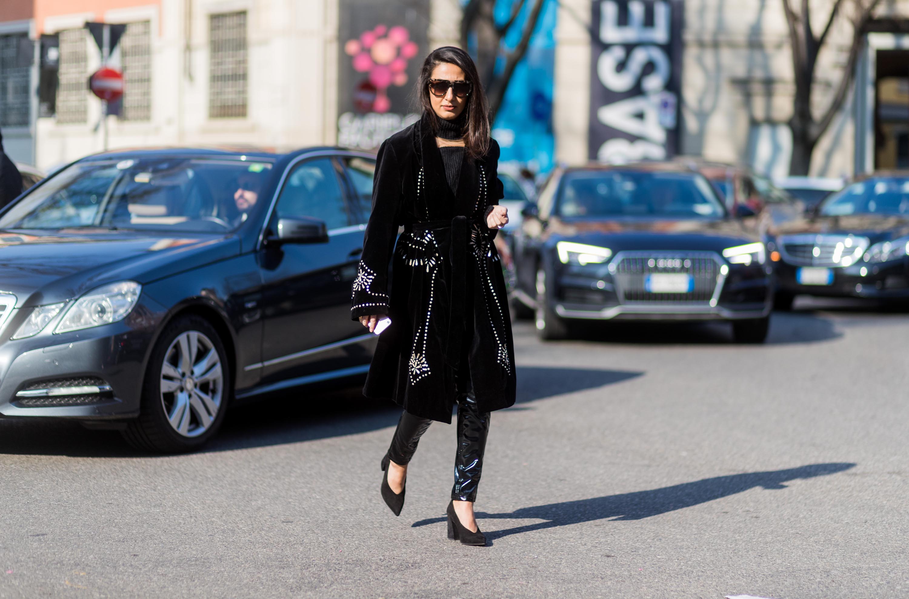 Street style during Milan Fashion Week Fall/Winter 2017/18