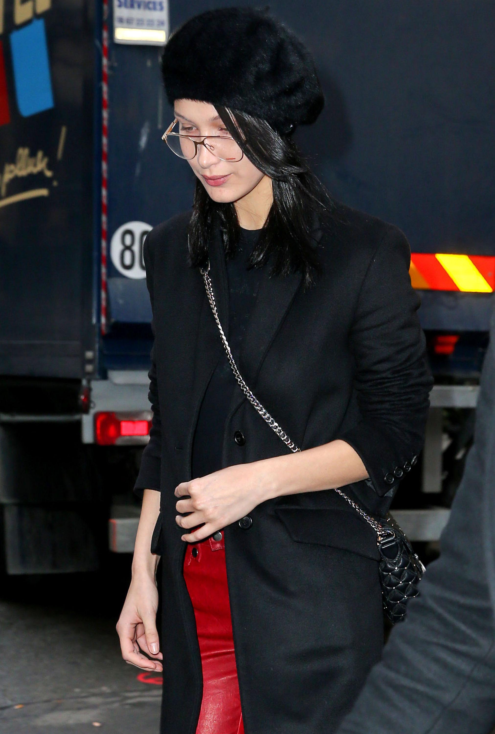 Bella Hadid is seen in Paris