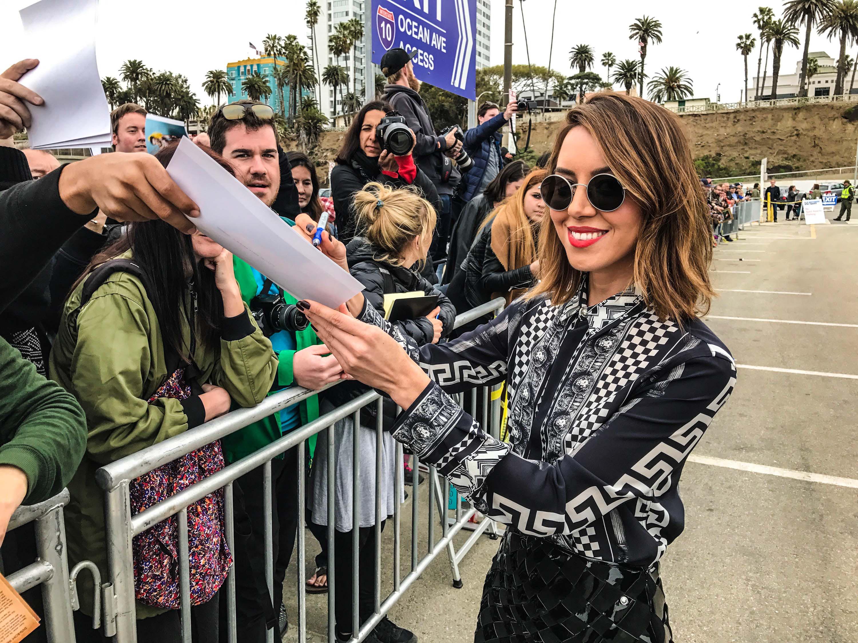 Aubrey Plaza attends the 2017 Film Independent Spirit Awards