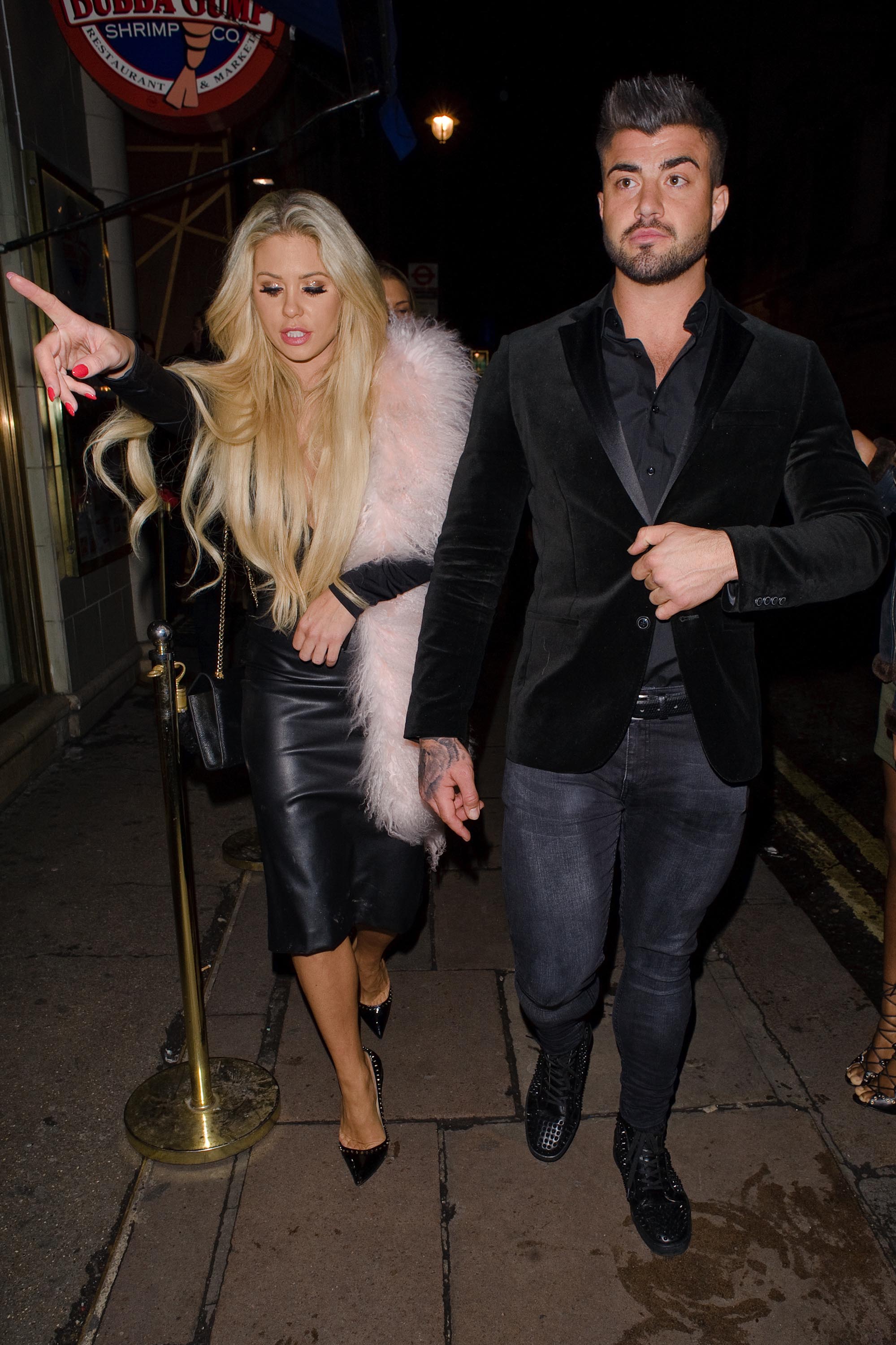 Bianca Gascoigne leaving DSTRKT nightclub