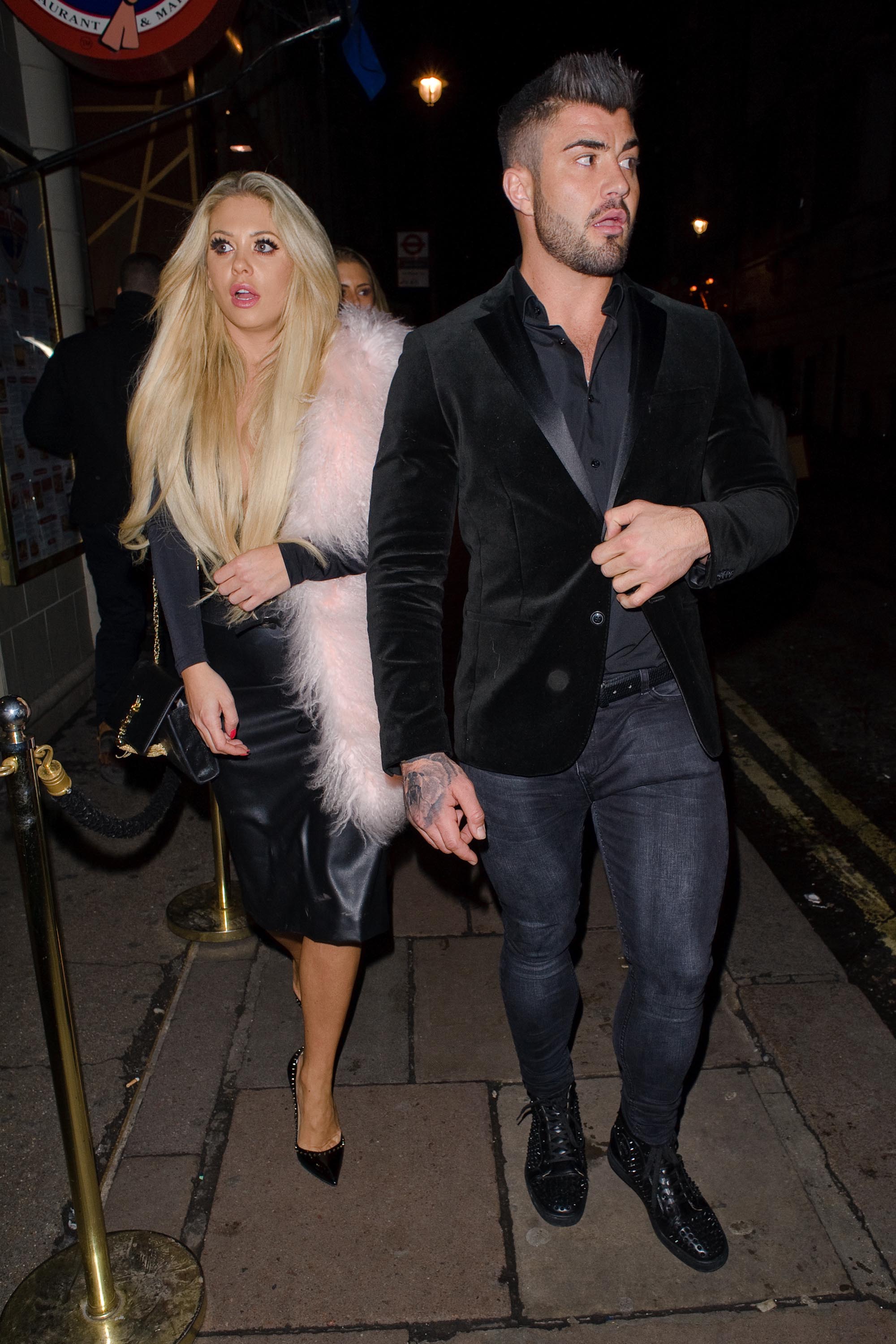 Bianca Gascoigne leaving DSTRKT nightclub