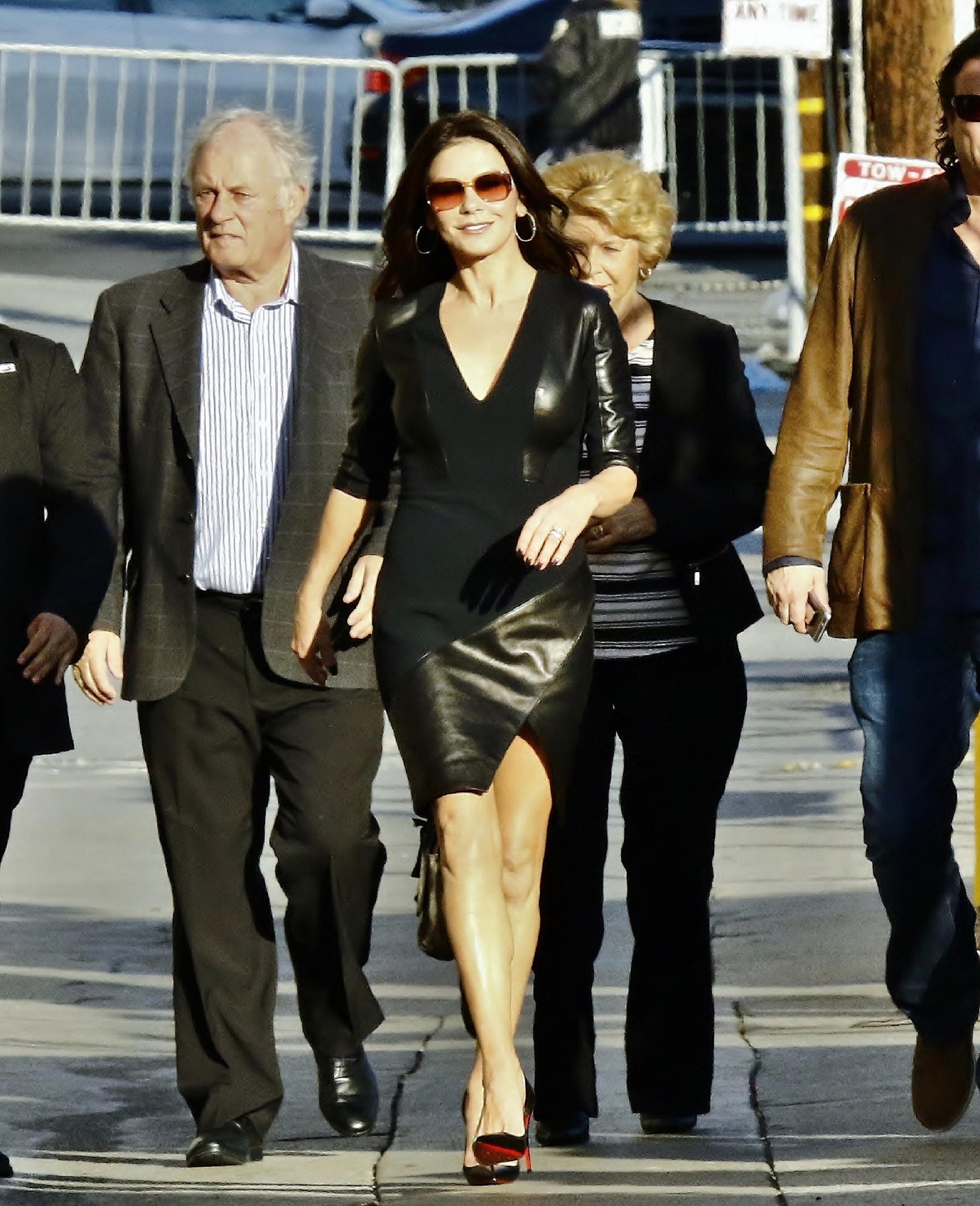 Catherine Zeta-Jones is seen at Kimmel