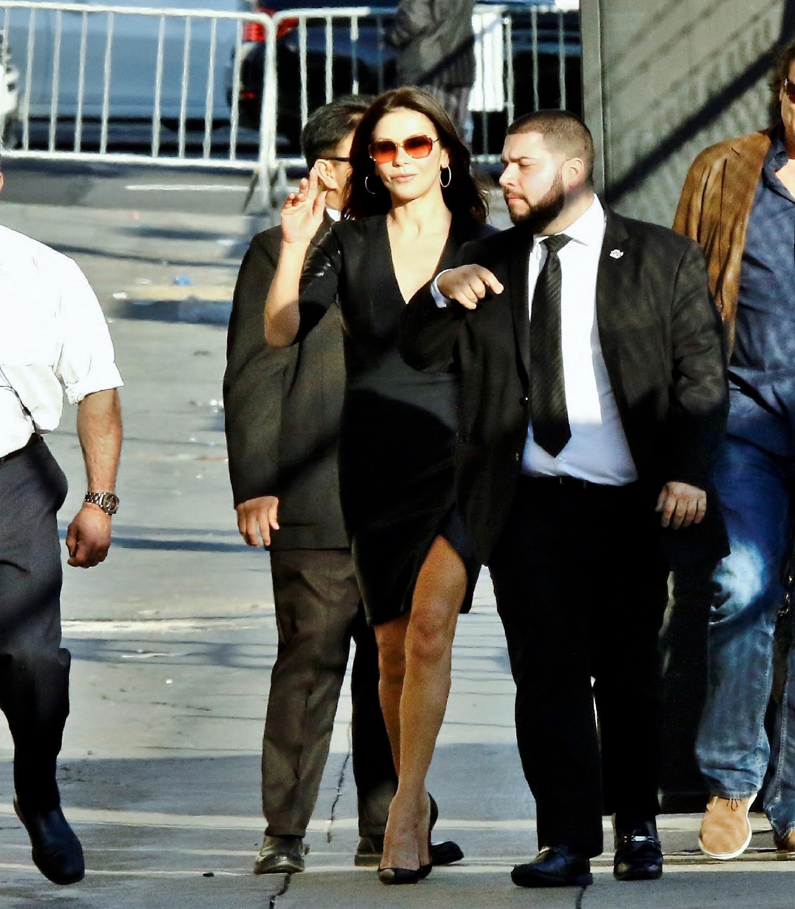 Catherine Zeta-Jones is seen at Kimmel