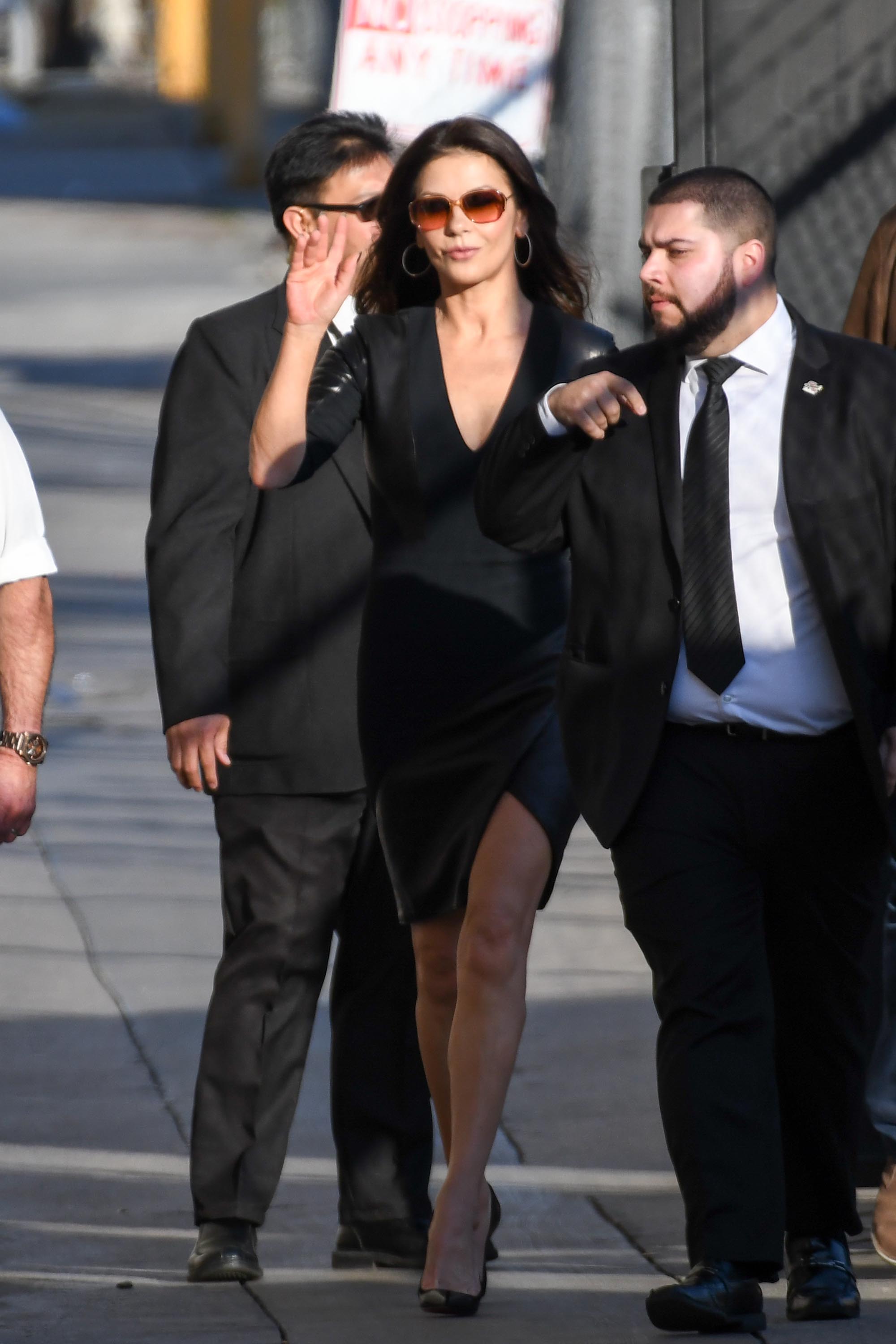 Catherine Zeta-Jones is seen at Kimmel