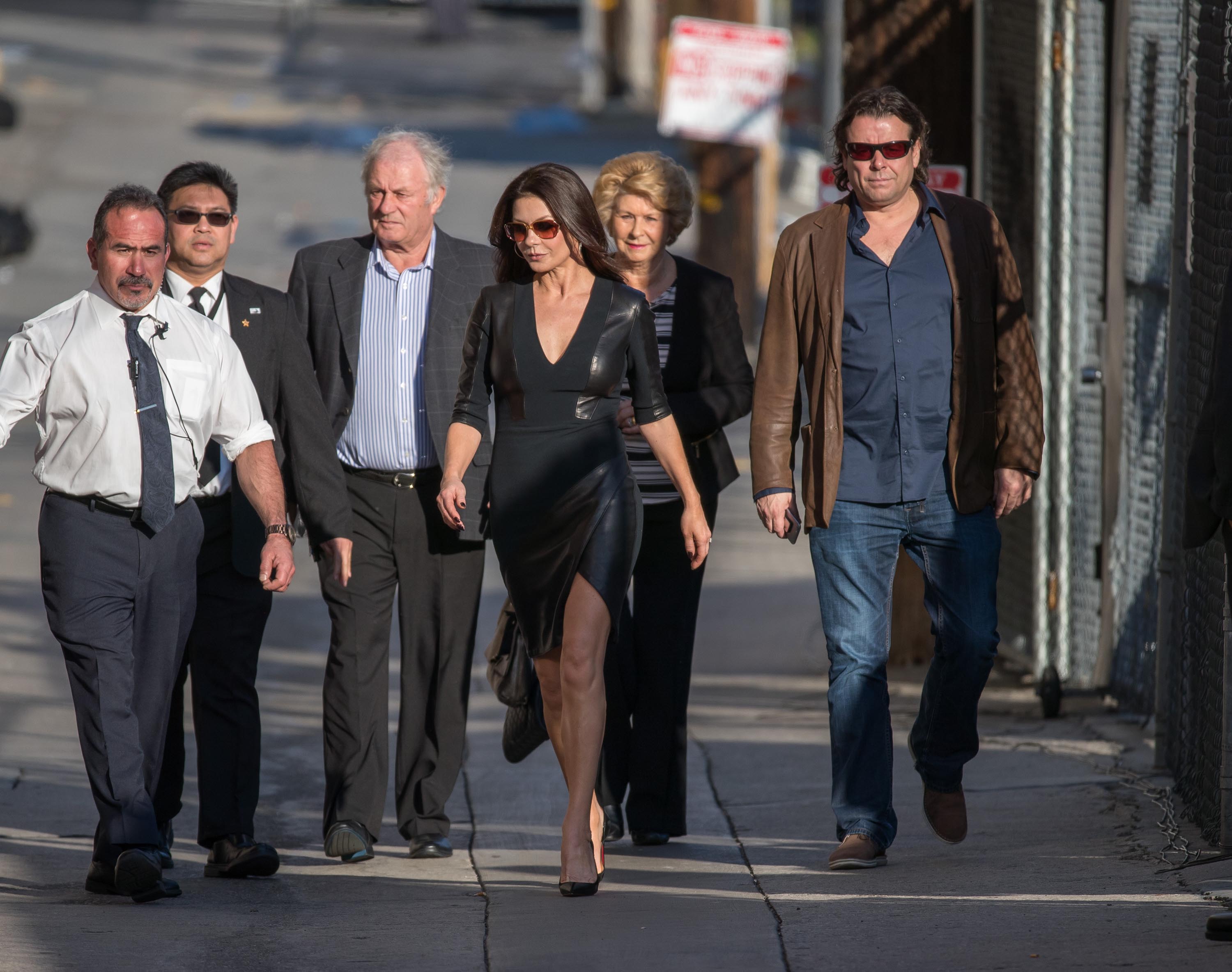 Catherine Zeta-Jones is seen at Kimmel