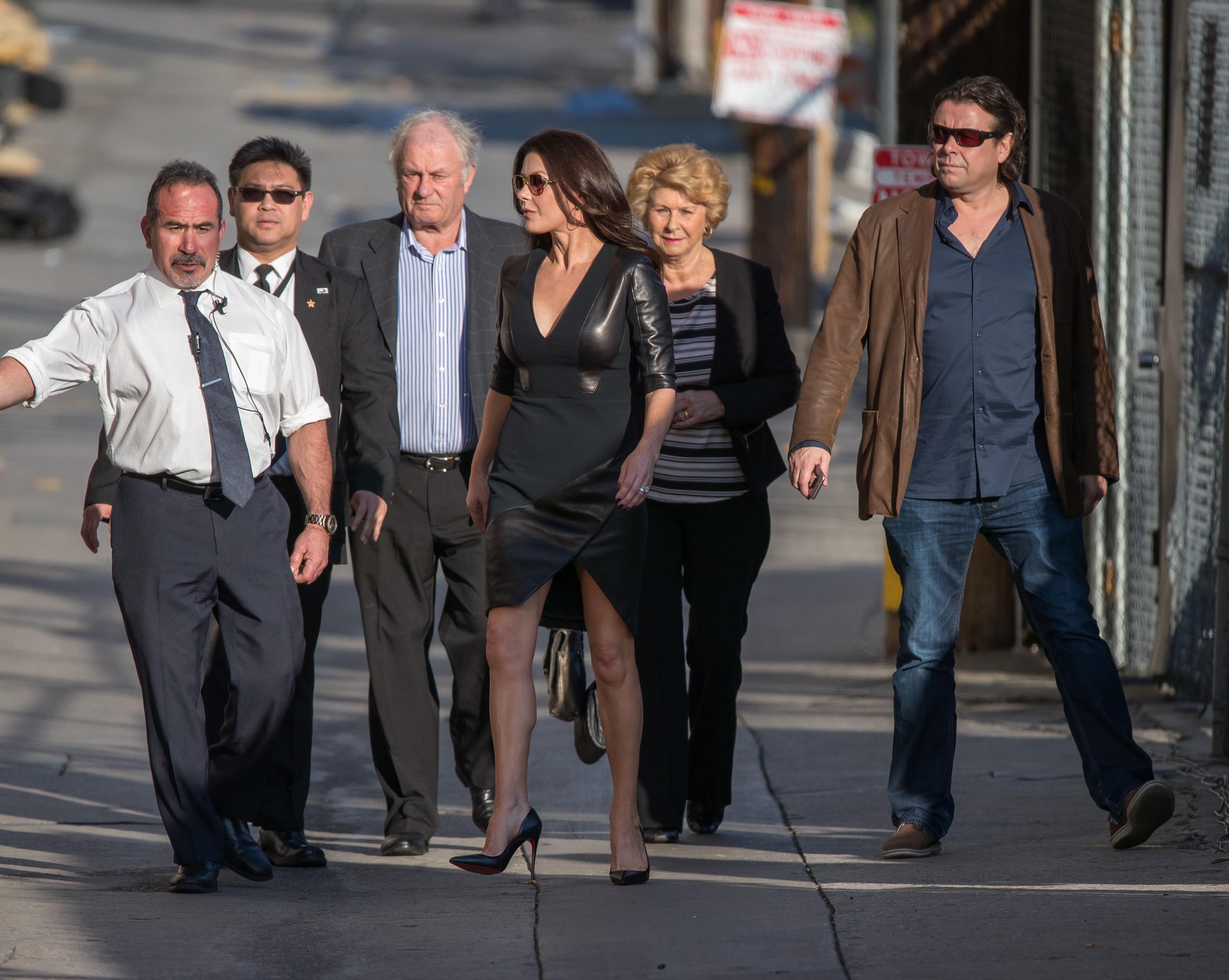 Catherine Zeta-Jones is seen at Kimmel