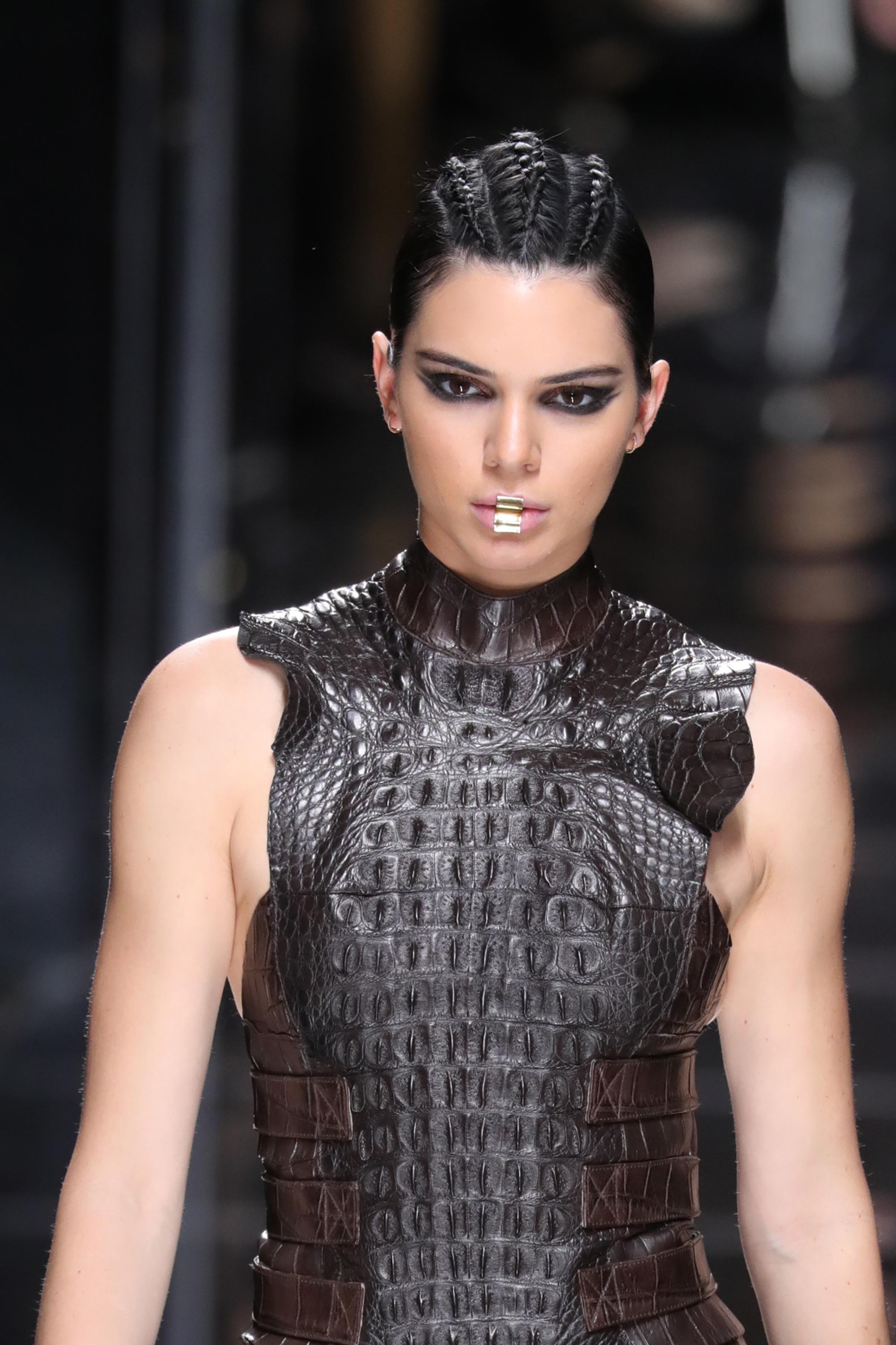 Kendall Jenner attends Balmain show Autumn Winter 2017