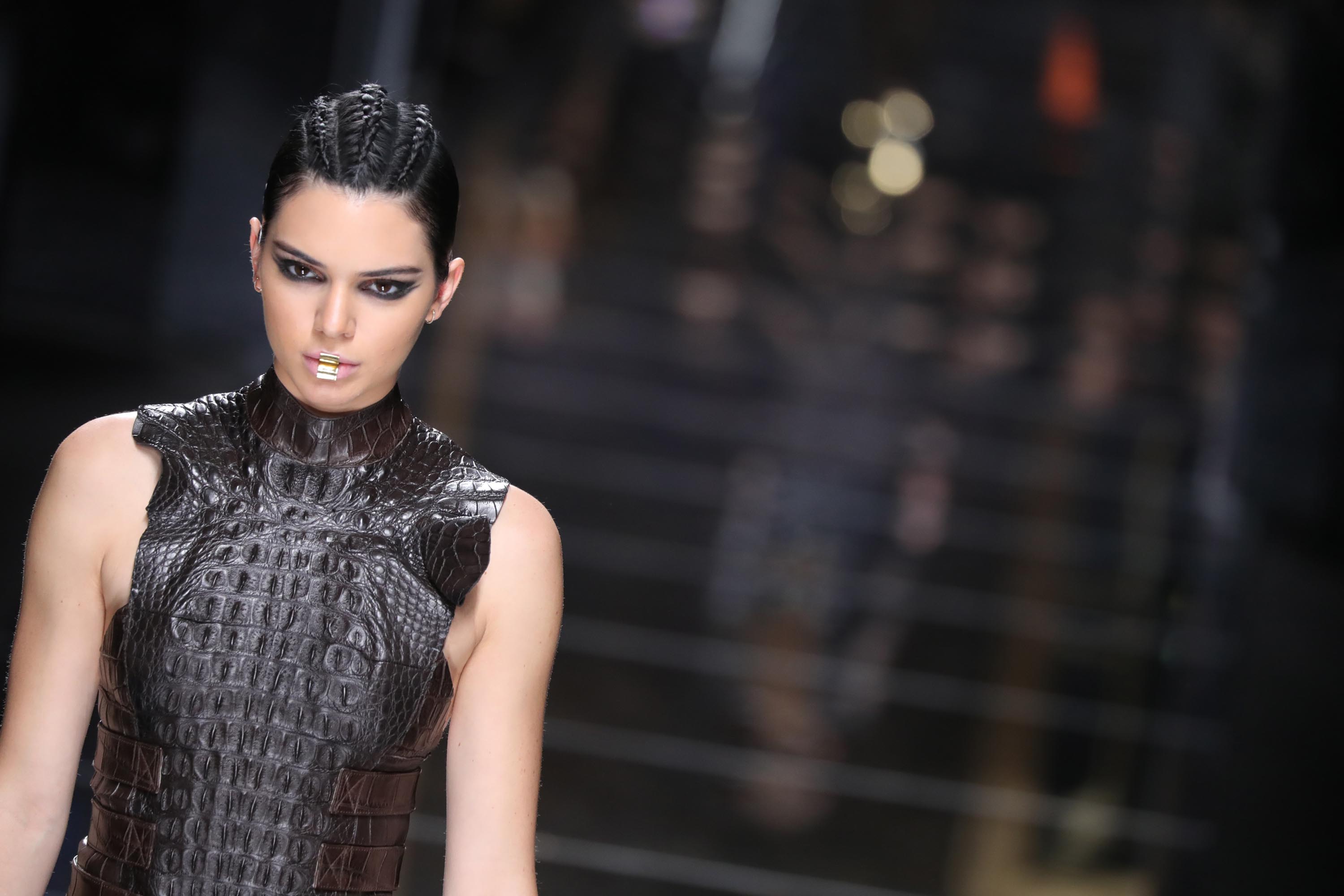 Kendall Jenner attends Balmain show Autumn Winter 2017