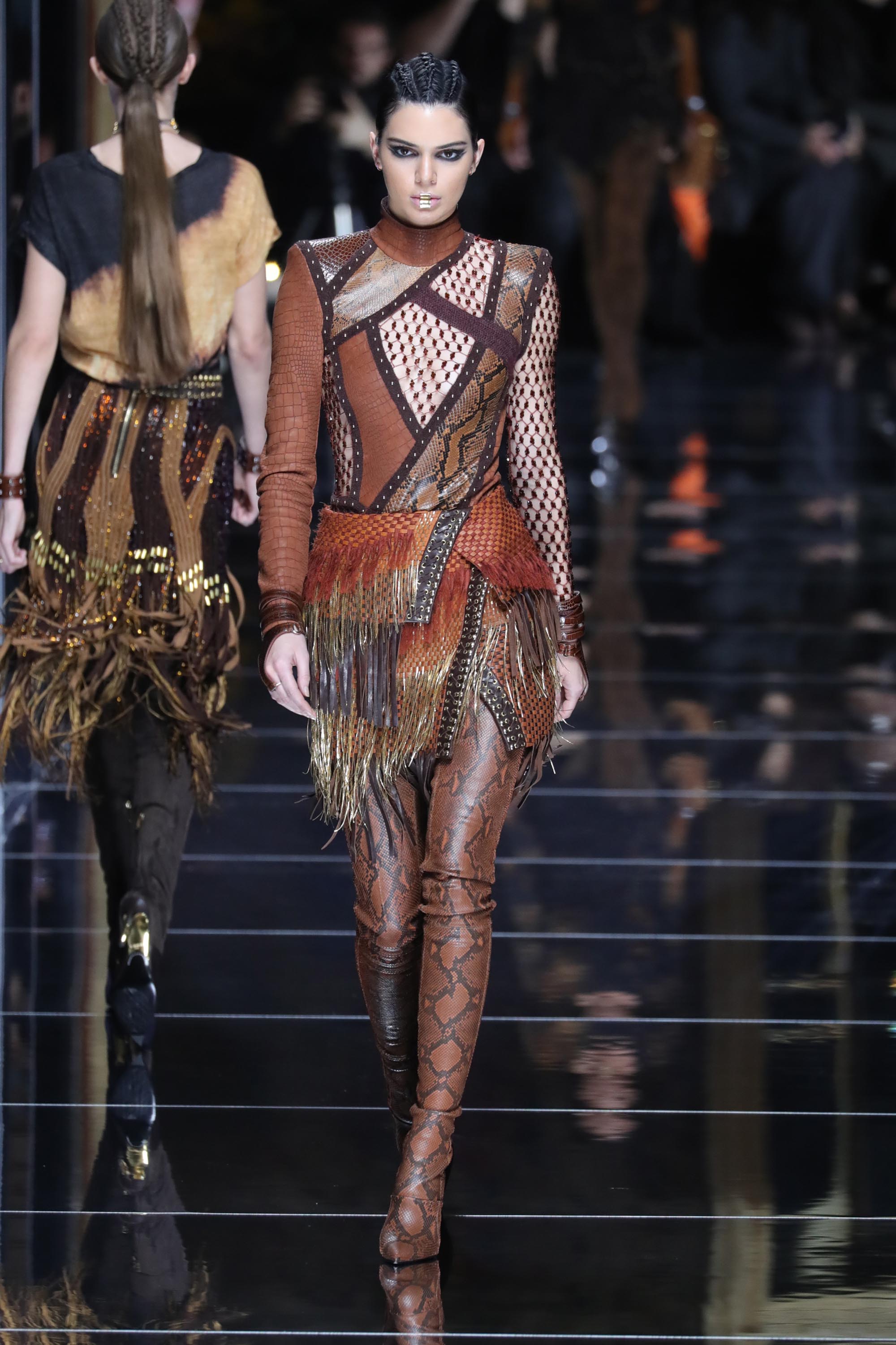 Kendall Jenner attends Balmain show Autumn Winter 2017