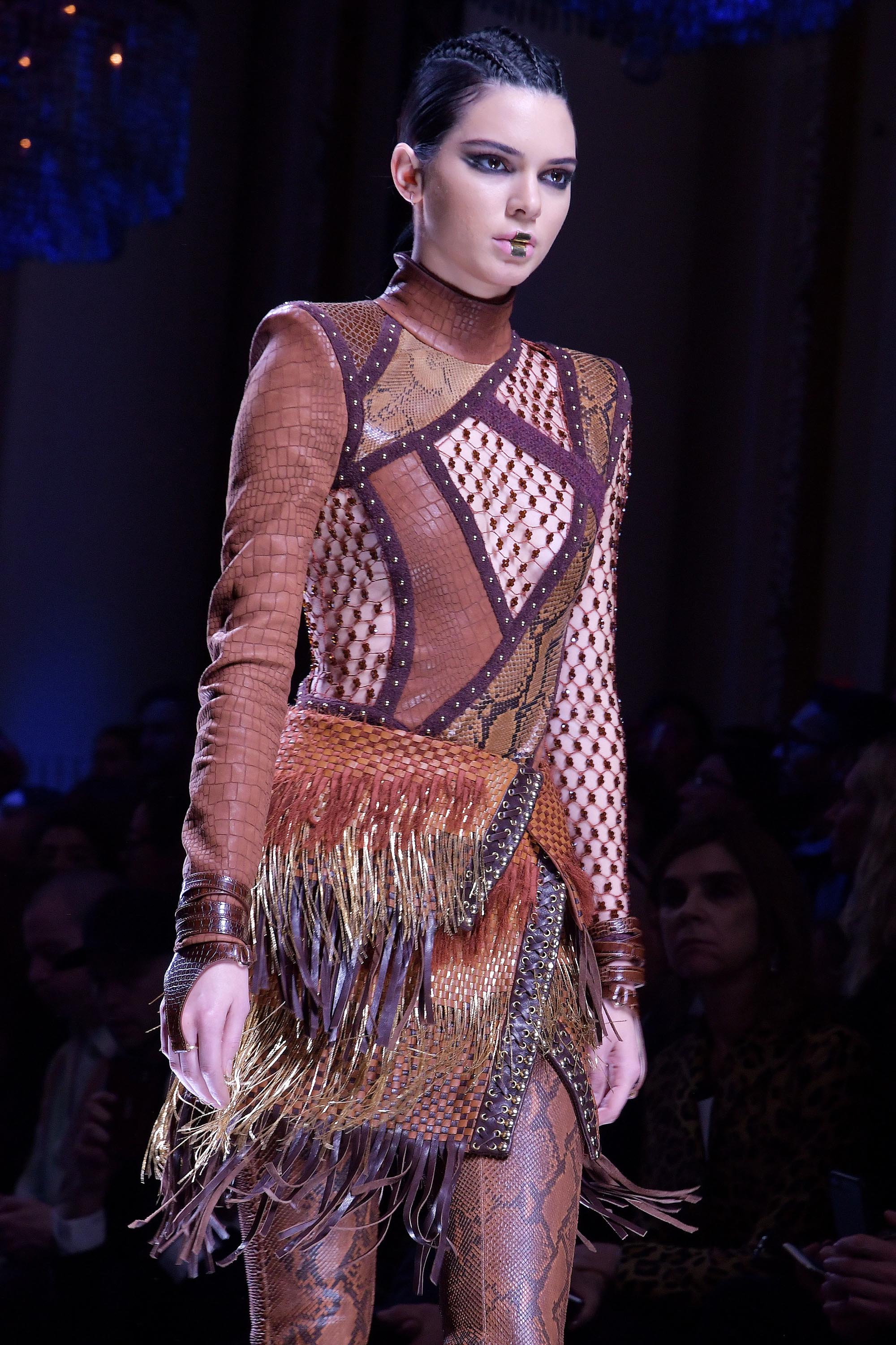 Kendall Jenner attends Balmain show Autumn Winter 2017