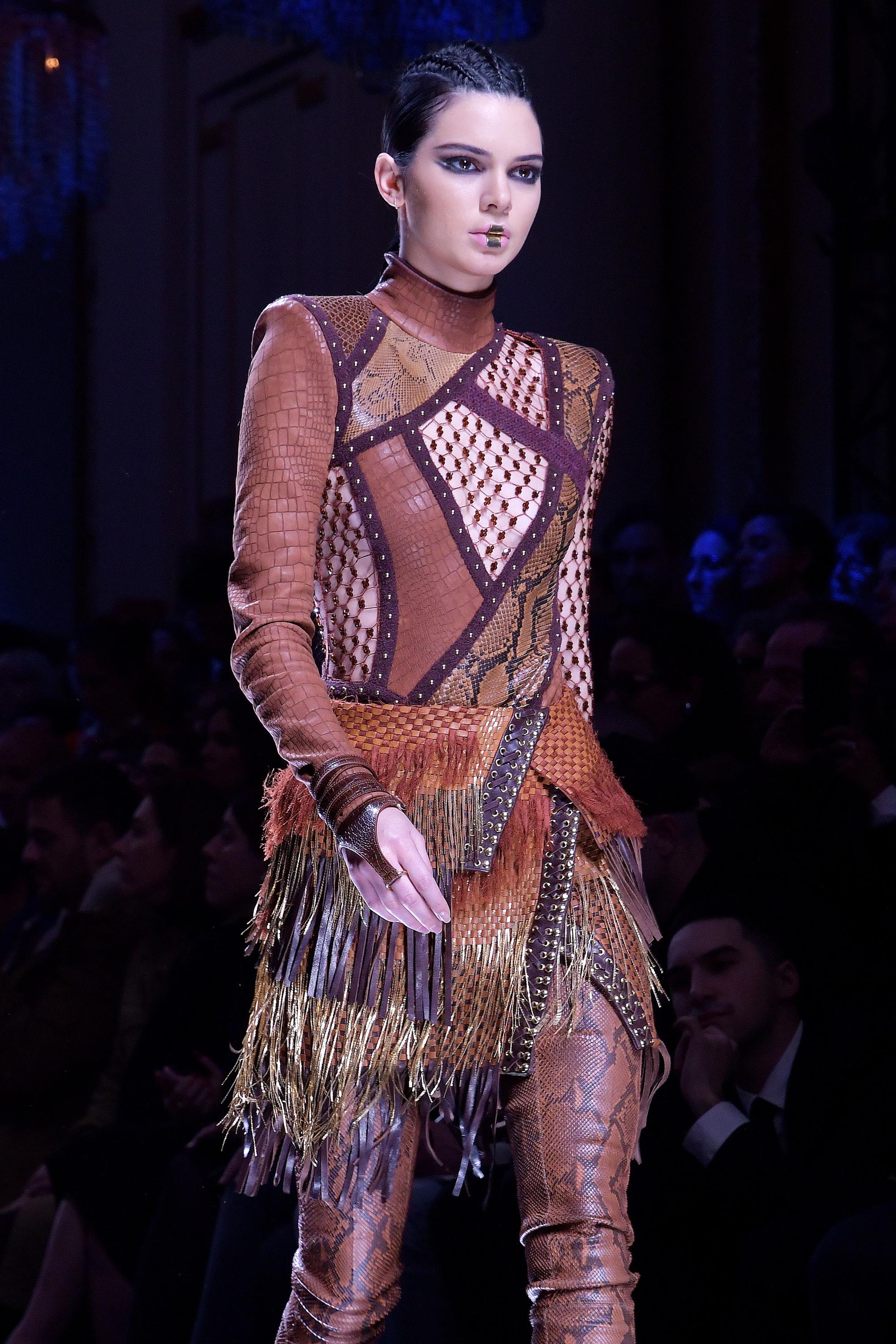 Kendall Jenner attends Balmain show Autumn Winter 2017