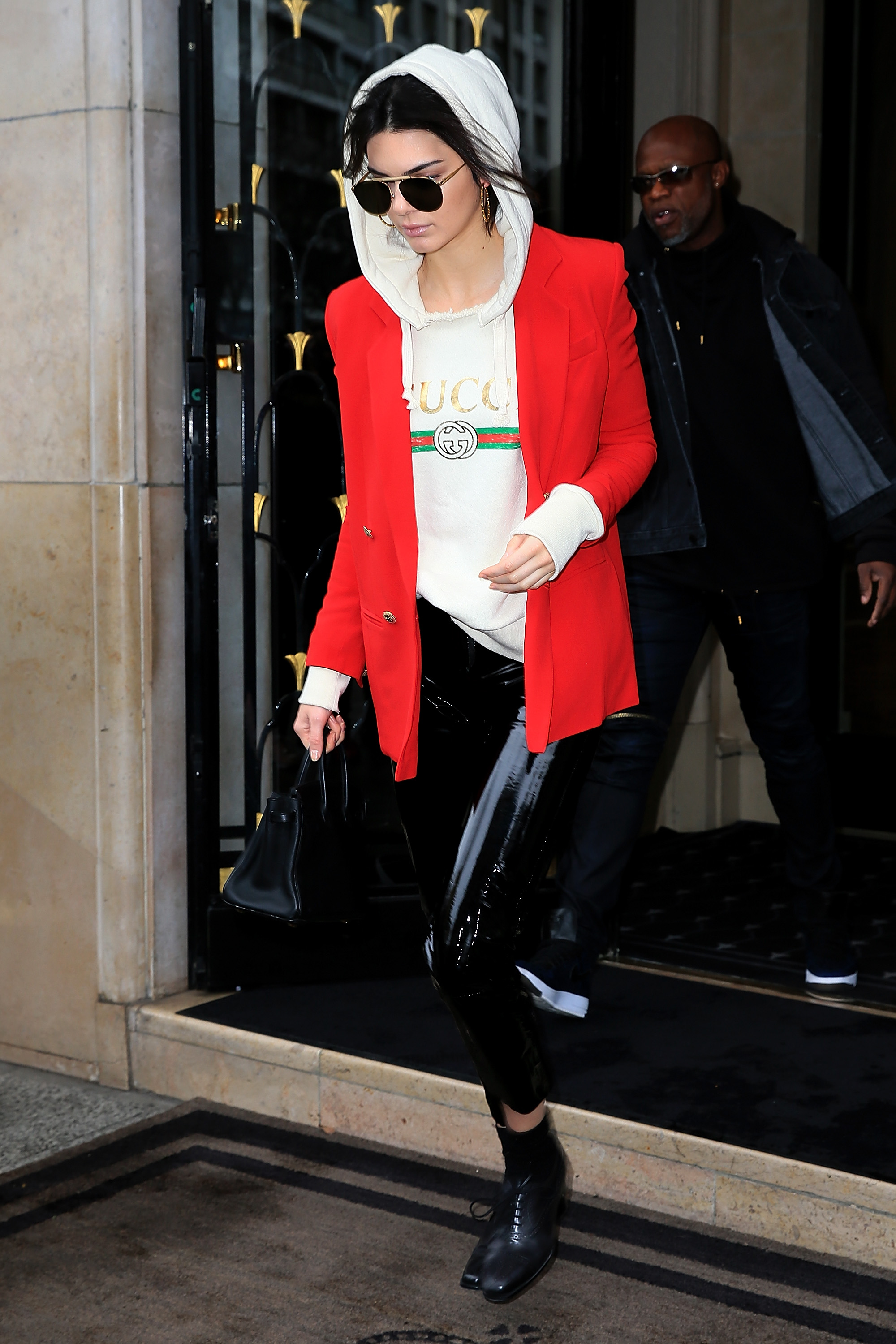 Kendall Jenner leaves her hotel