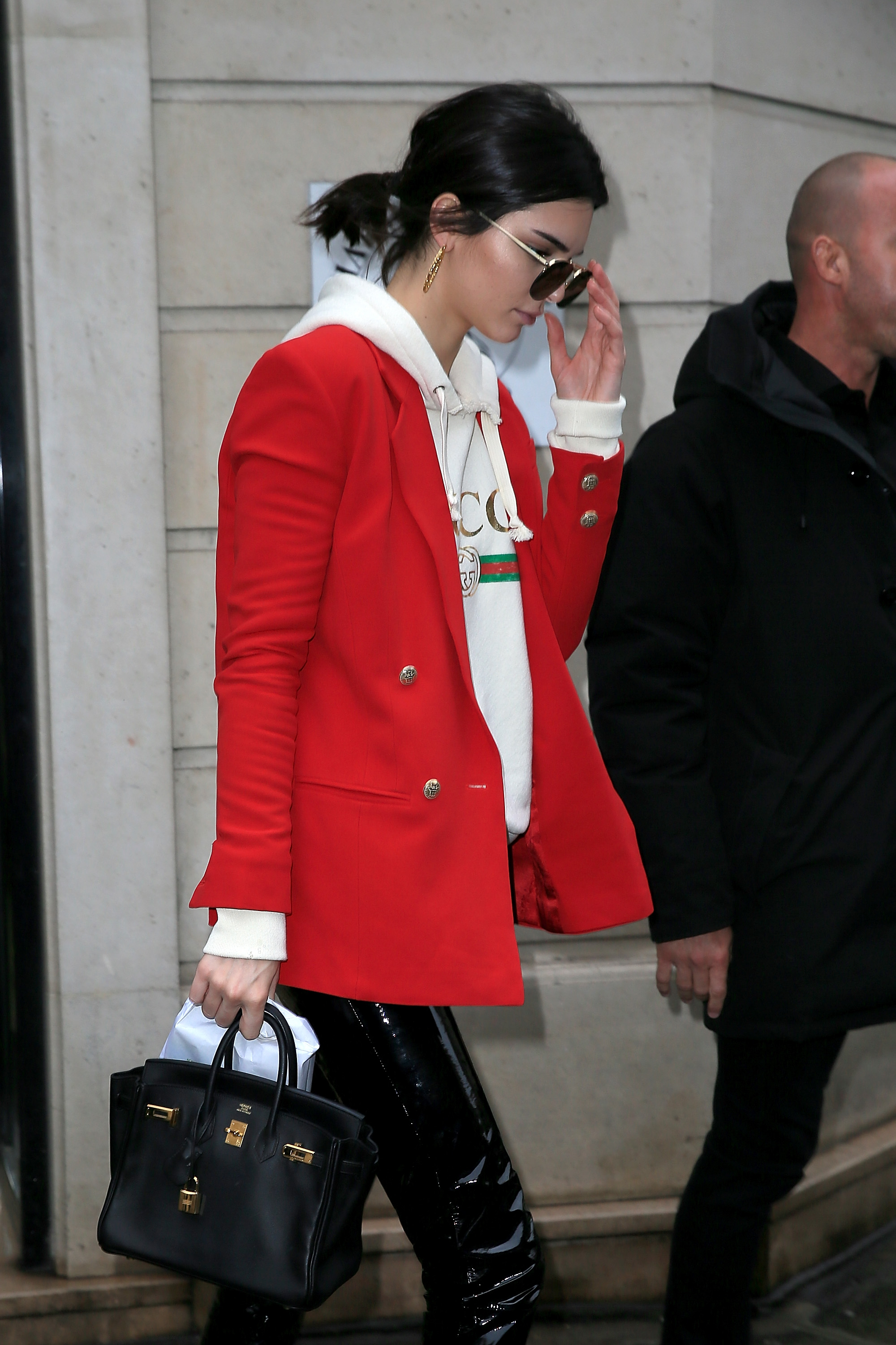 Kendall Jenner leaves her hotel