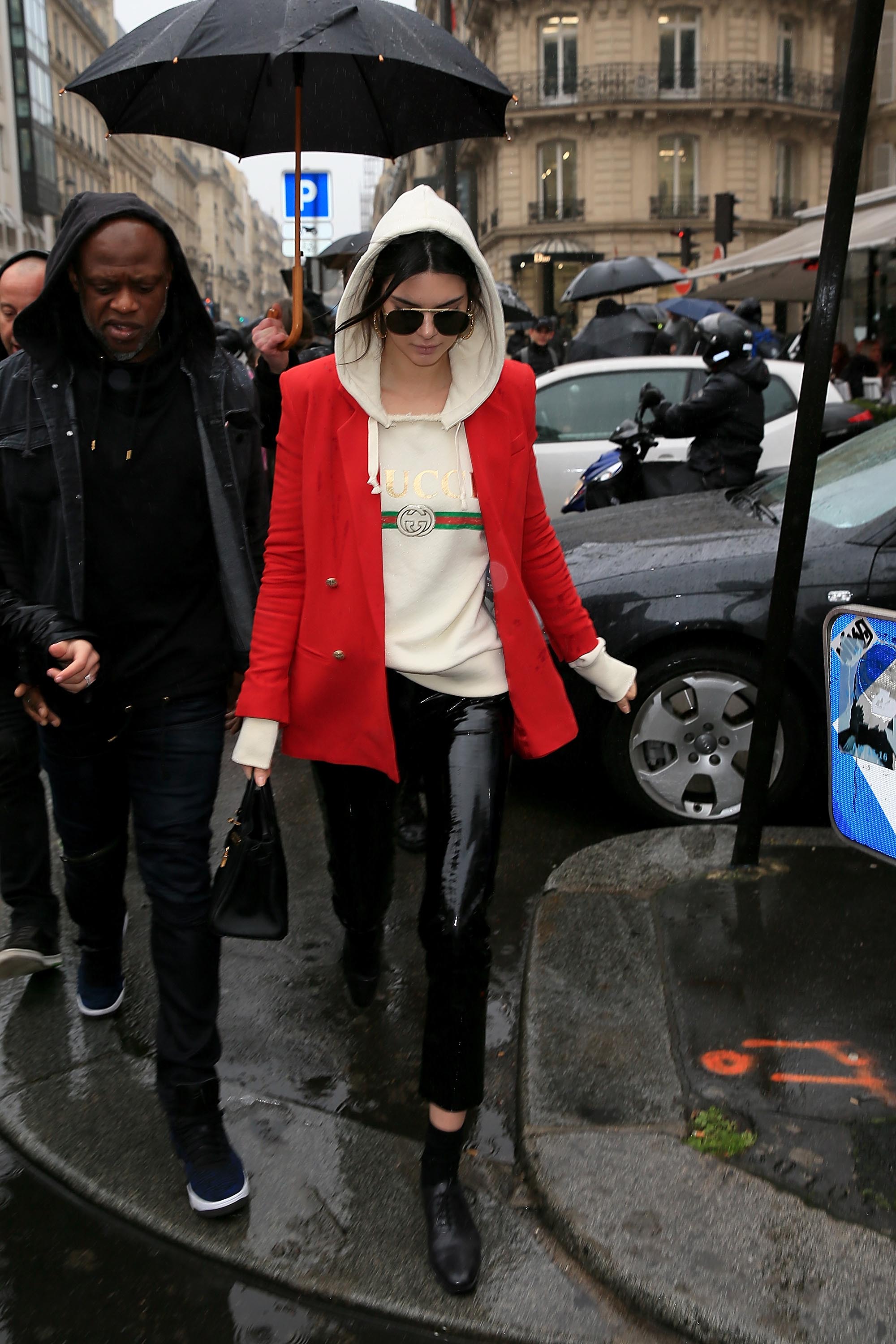 Kendall Jenner leaves her hotel