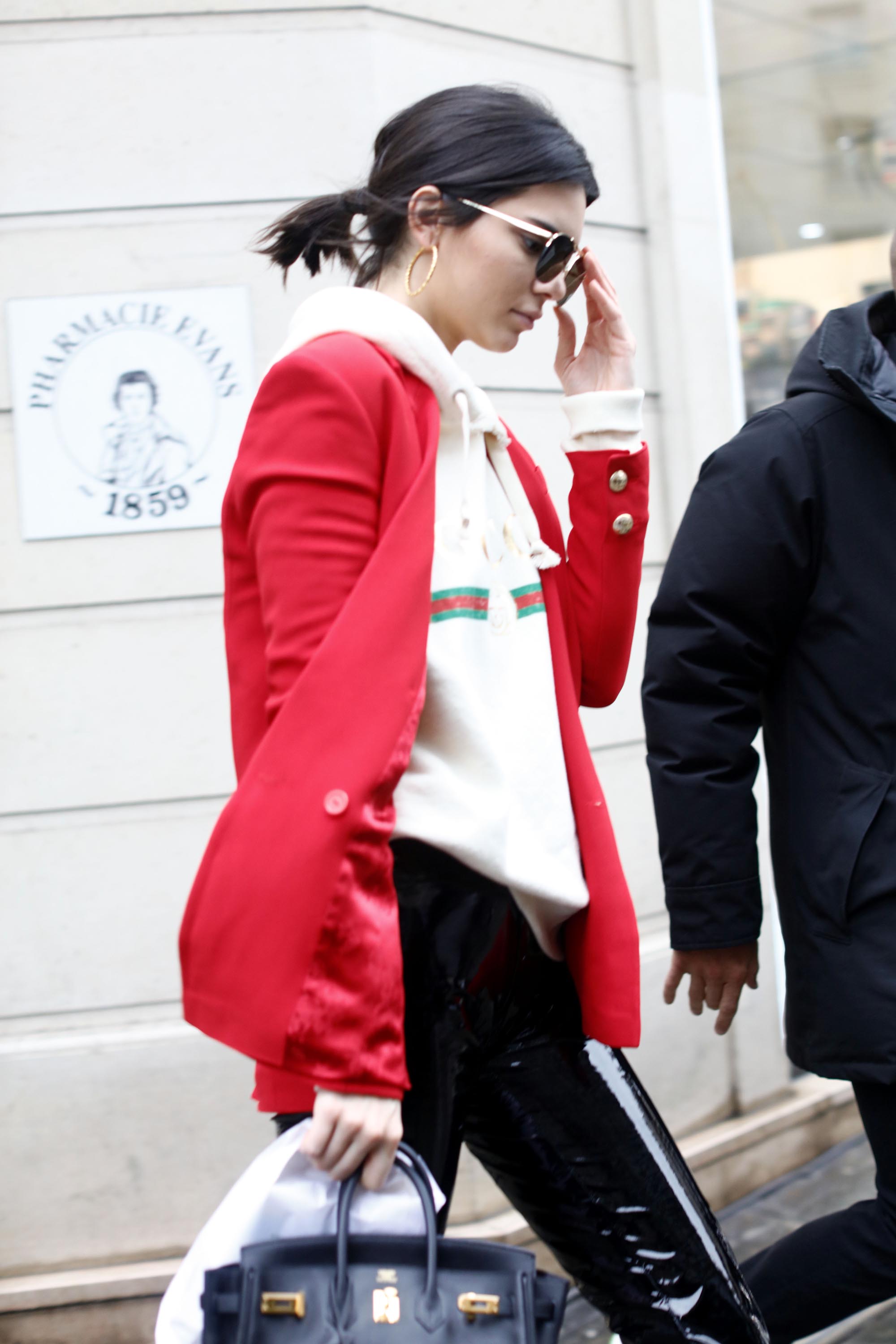 Kendall Jenner leaves her hotel