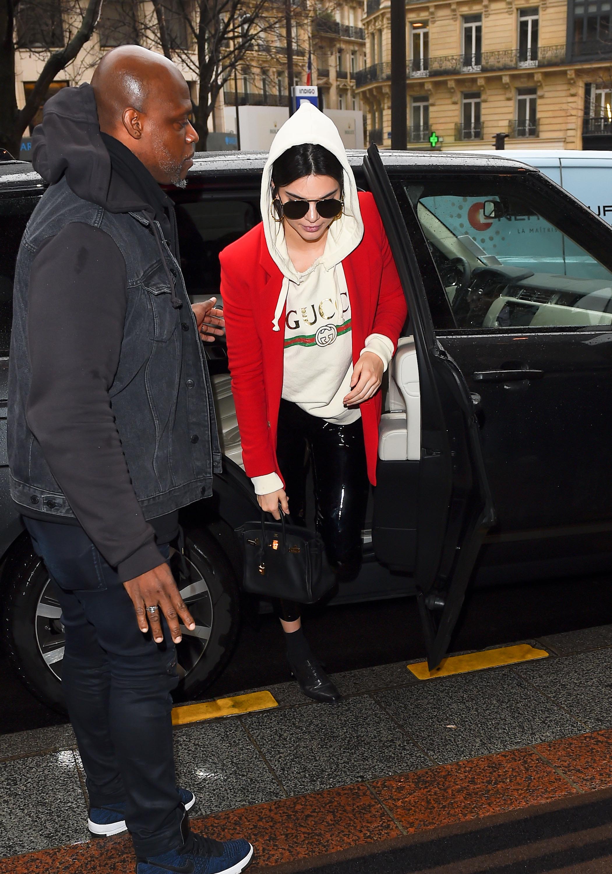 Kendall Jenner leaves her hotel