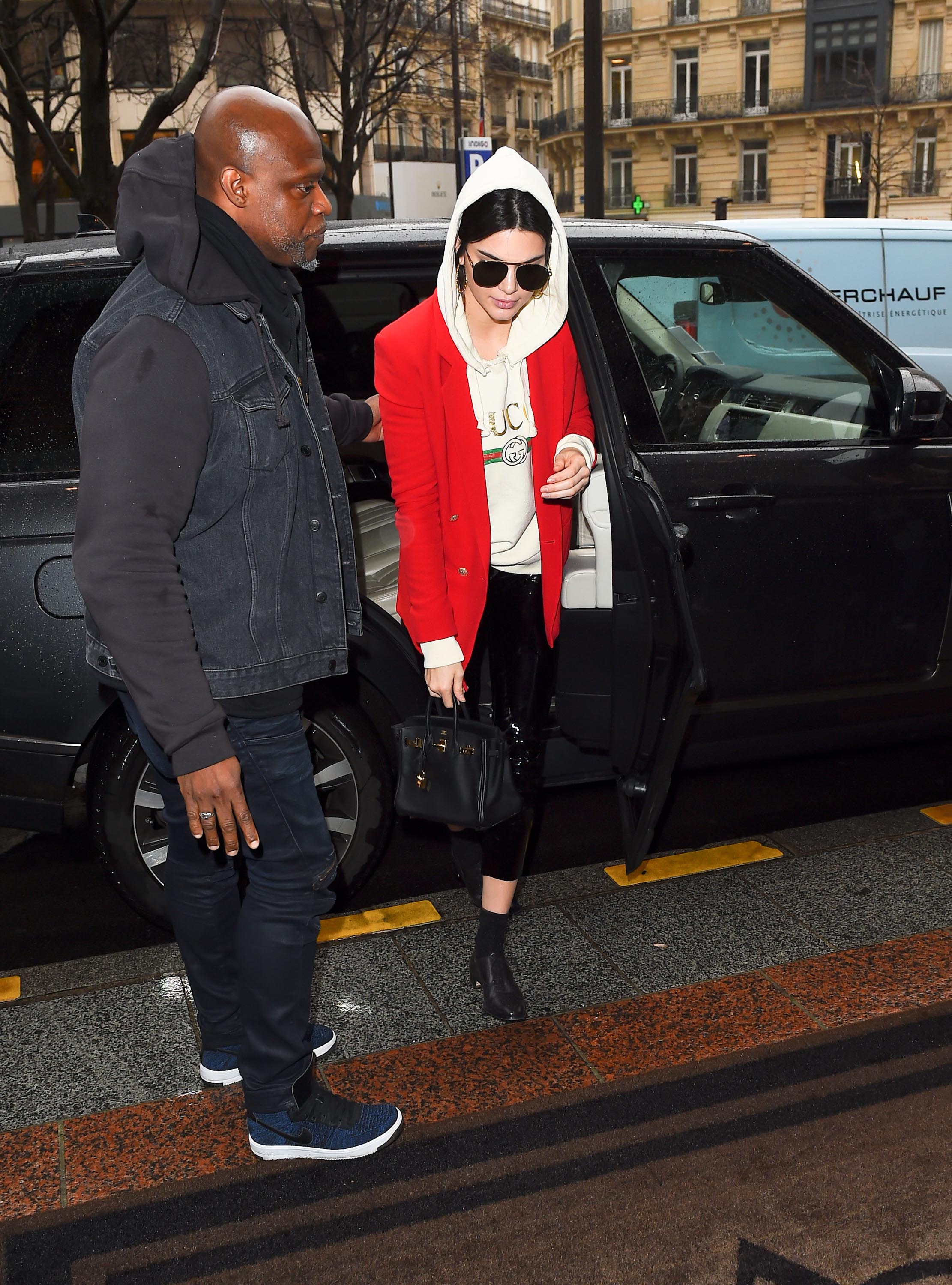 Kendall Jenner leaves her hotel