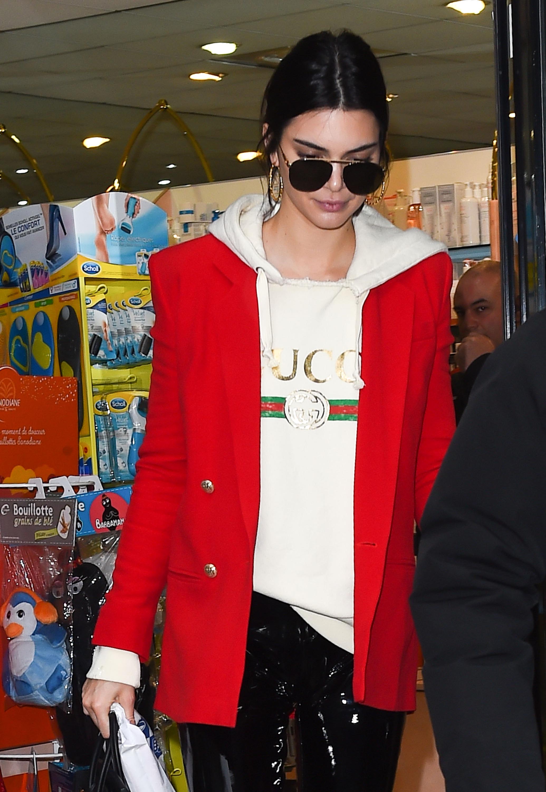 Kendall Jenner leaves her hotel