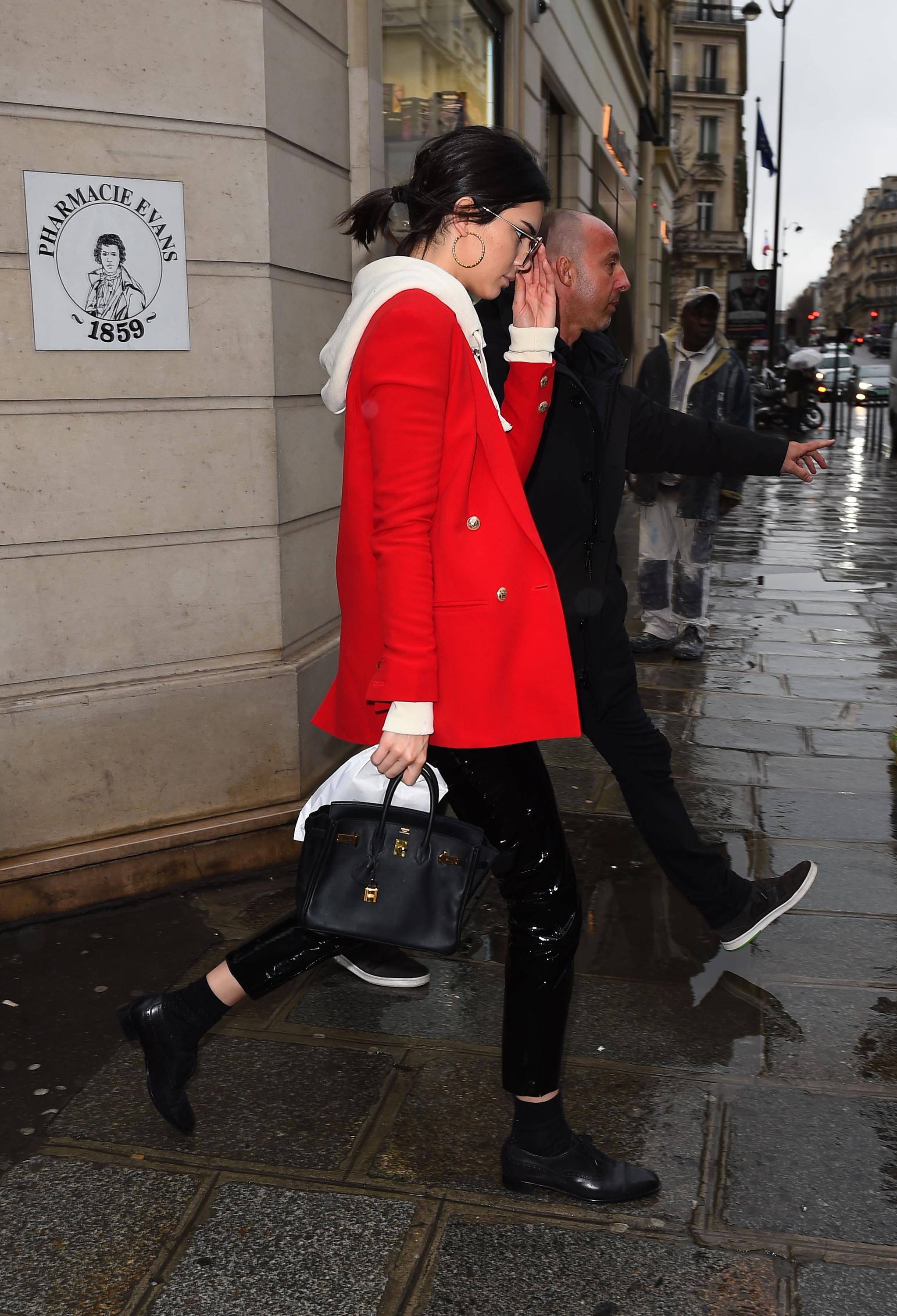 Kendall Jenner leaves her hotel