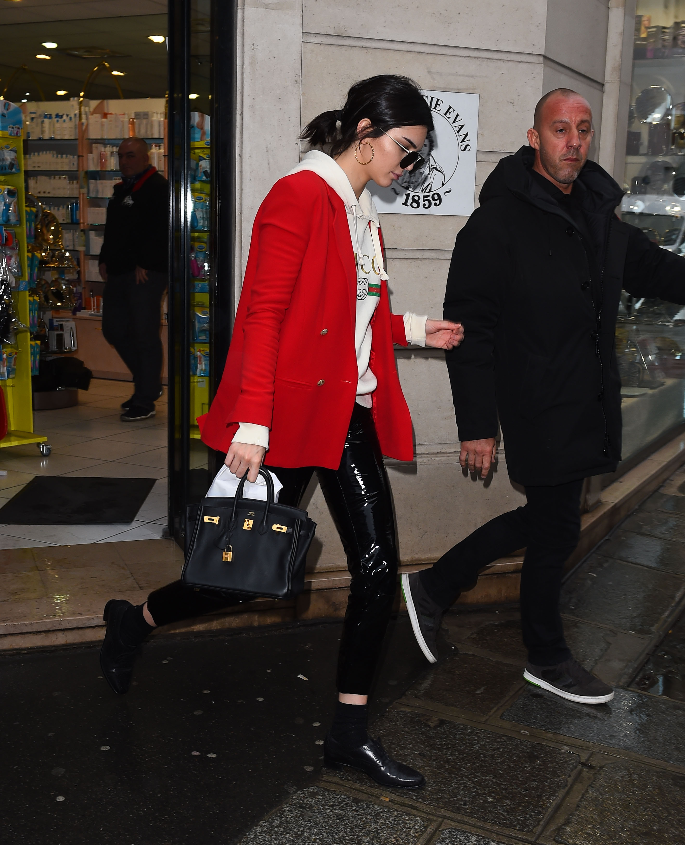 Kendall Jenner leaves her hotel