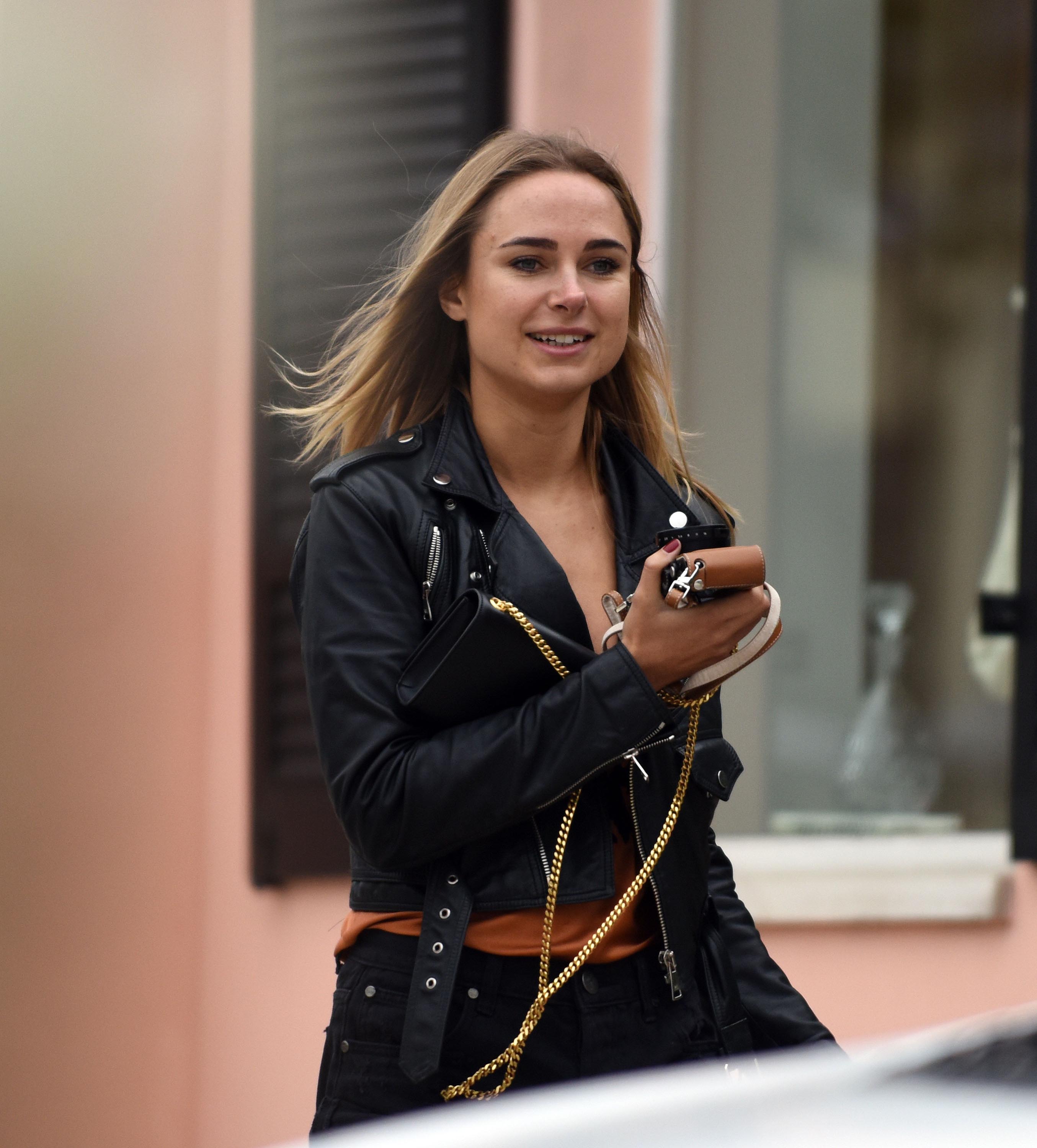 Kimberley Garner spotted with her dog