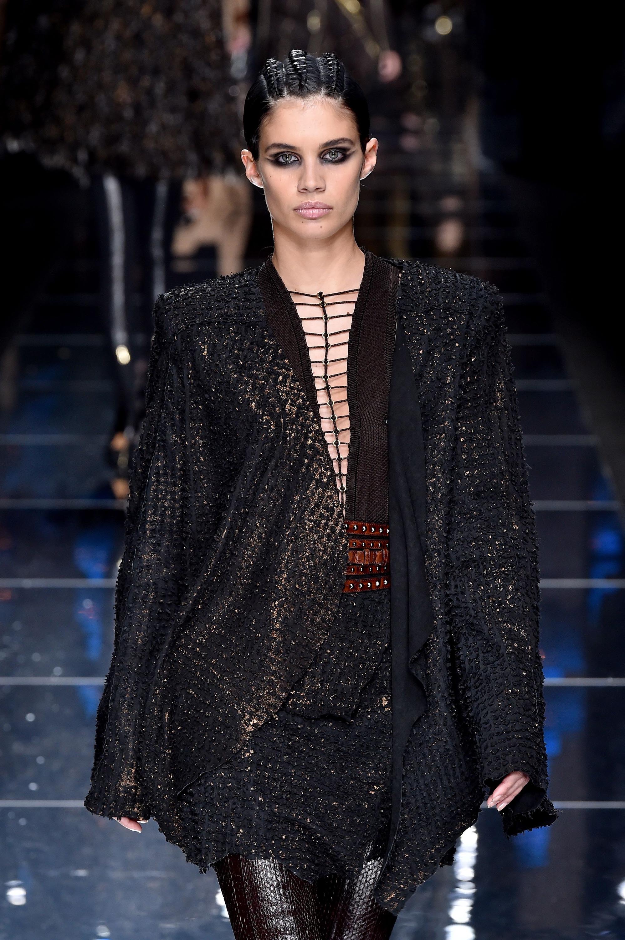 Sara Sampaio attends Balmain show