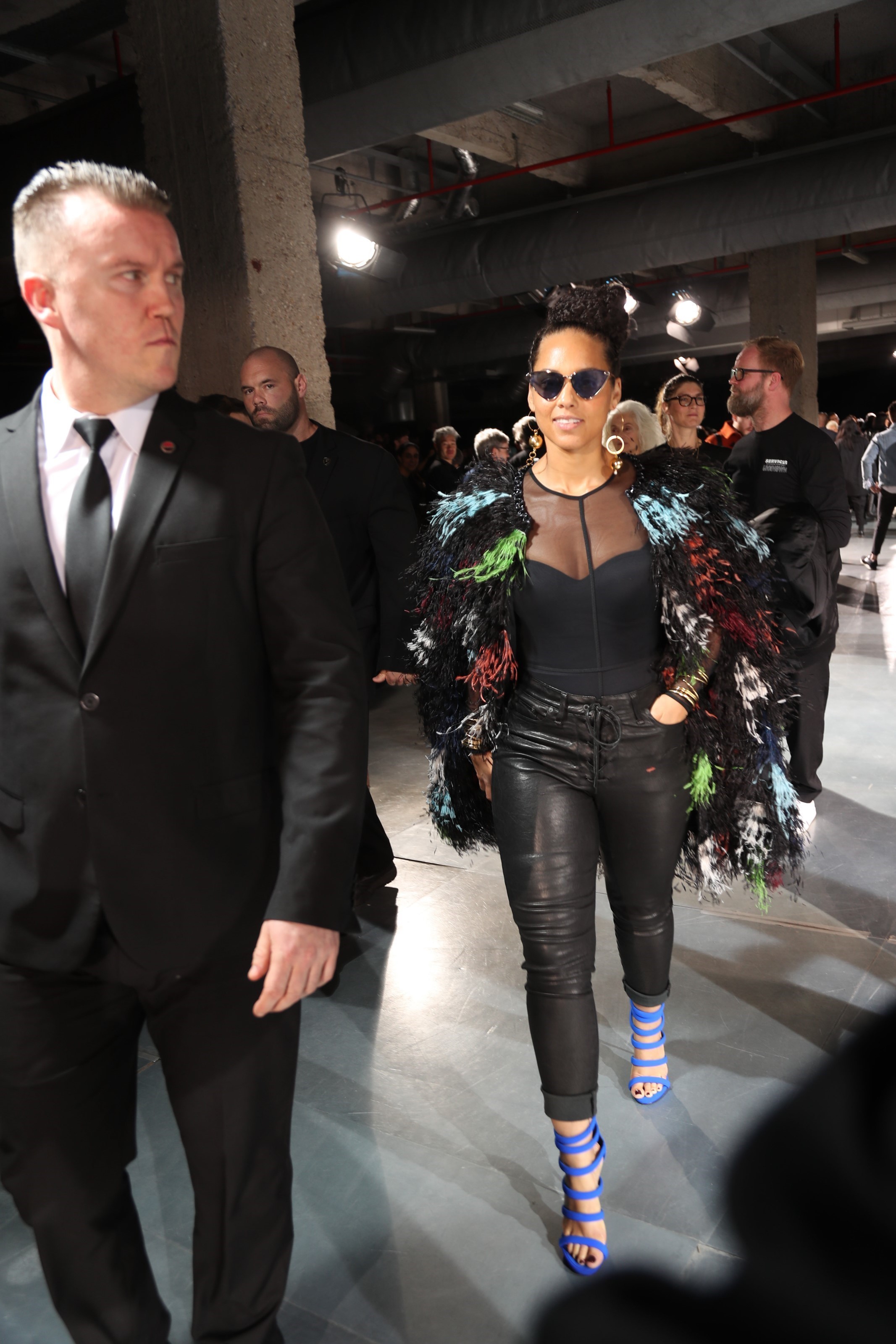 Alicia Keys attends the Yohji Yamamoto fashion show