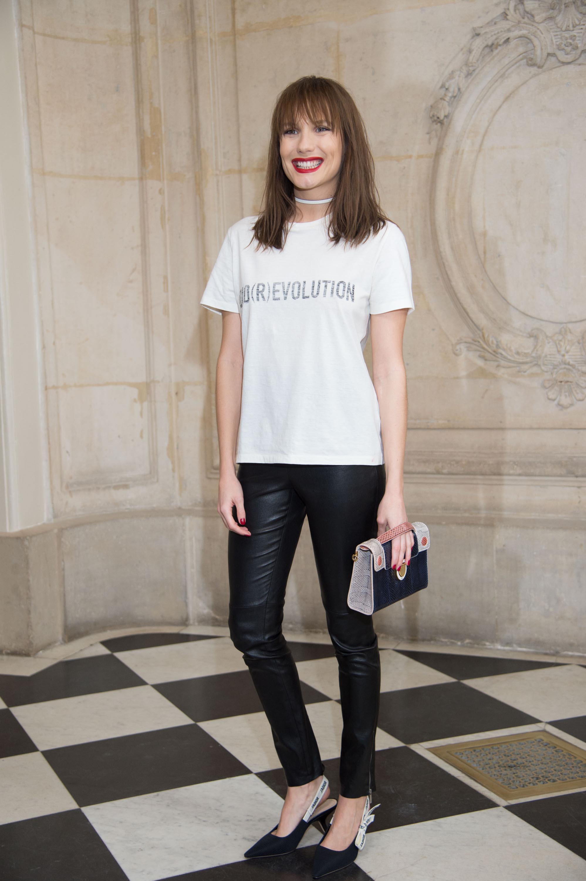 Ana Girardot attends the Christian Dior show