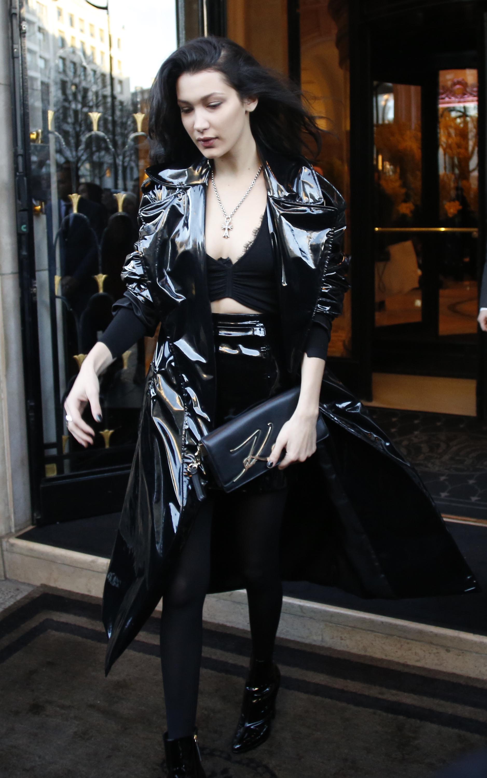 Bella Hadid is seen in Paris