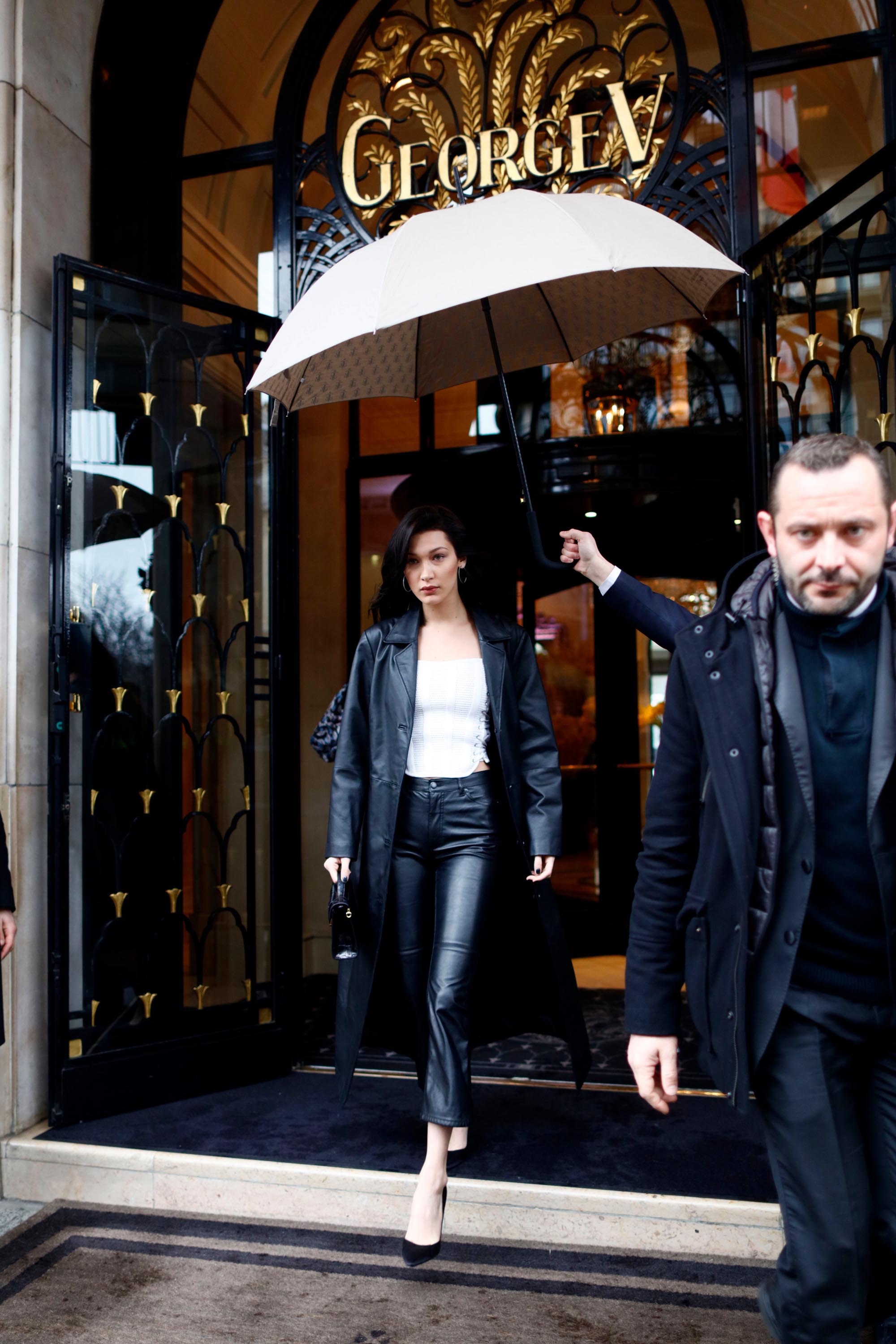 Bella Hadid leaving her hotel