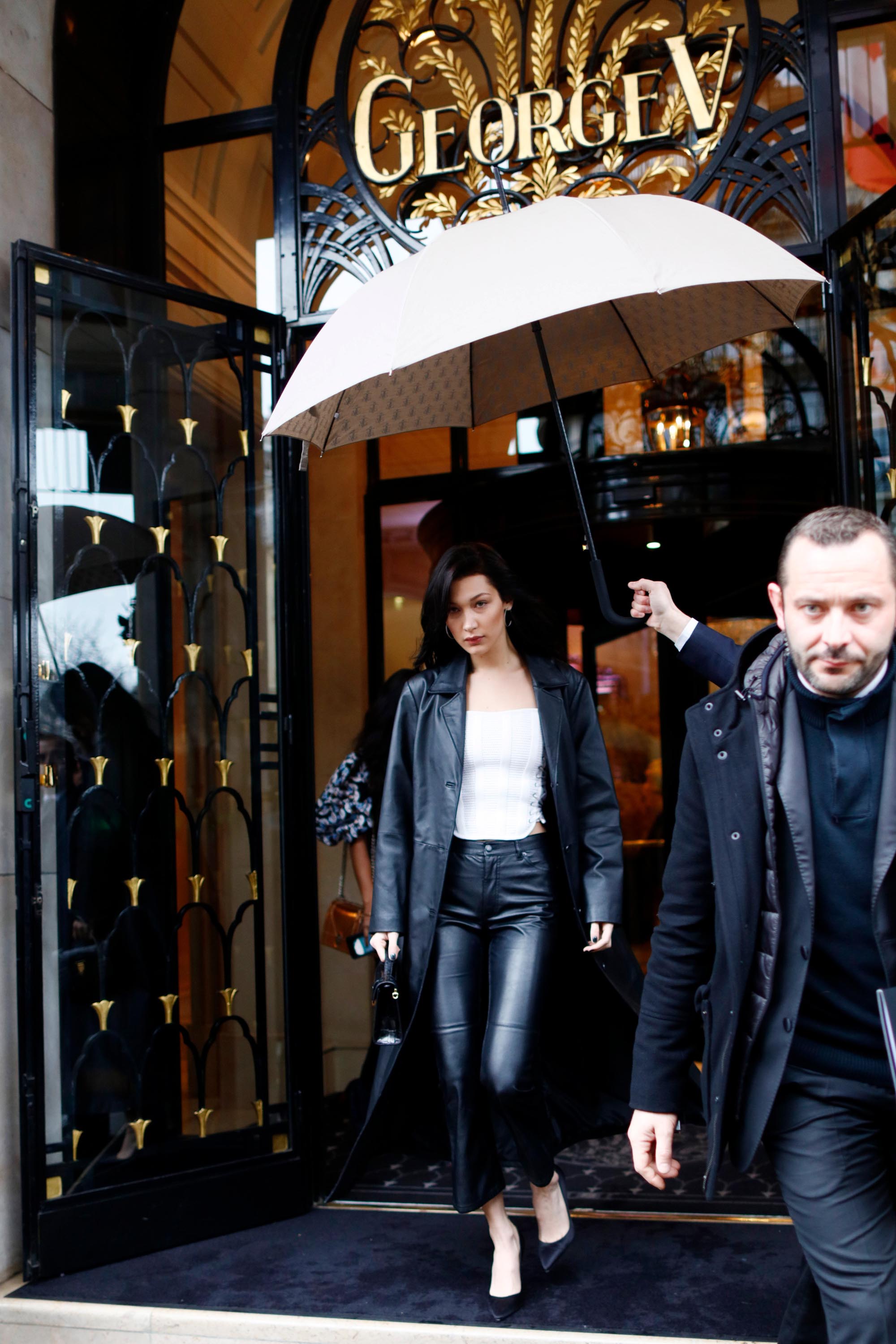 Bella Hadid leaving her hotel