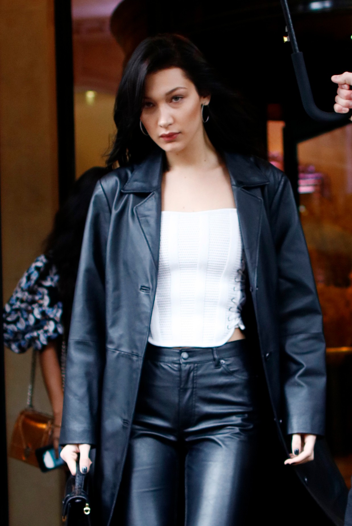 Bella Hadid leaving her hotel