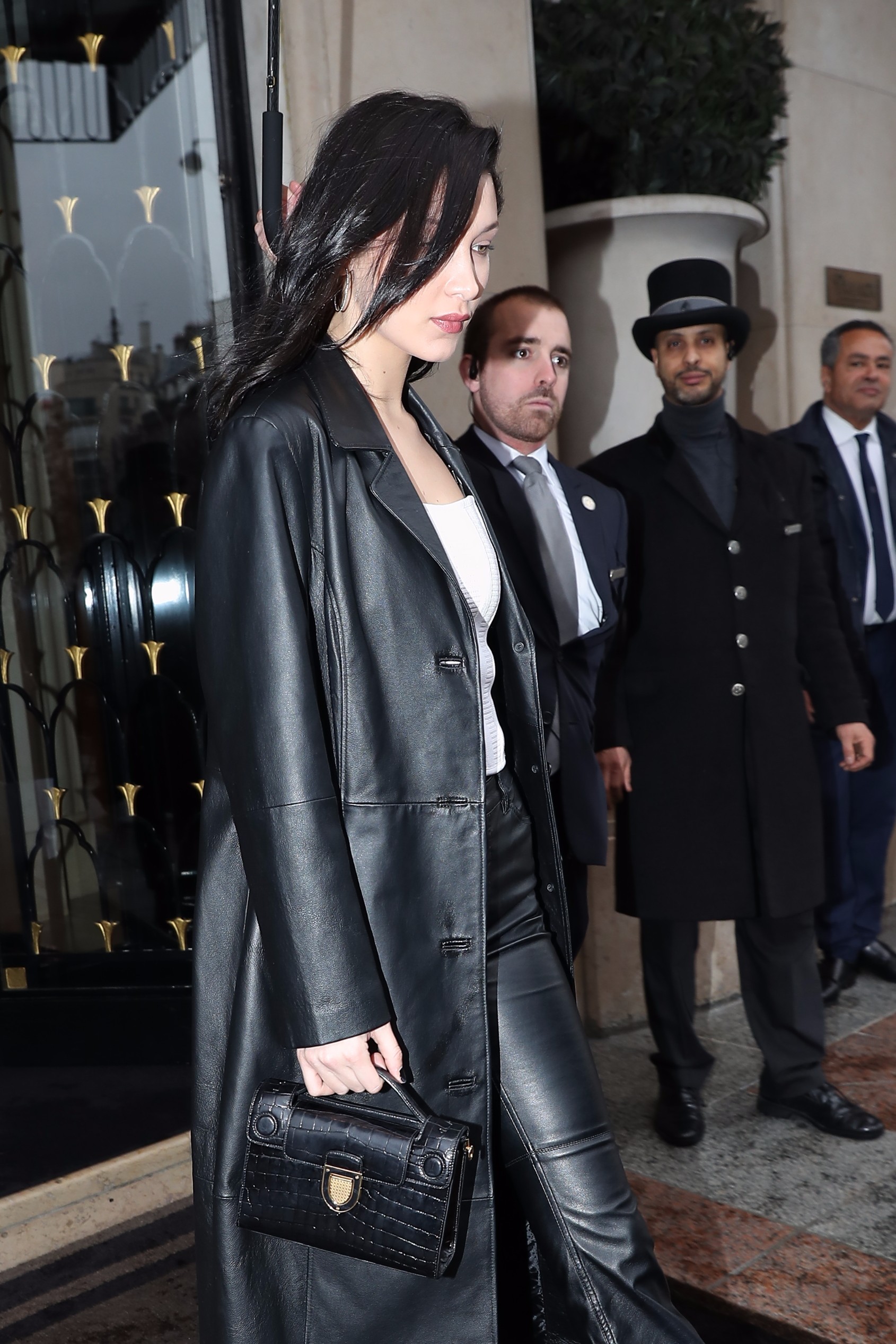 Bella Hadid leaving her hotel