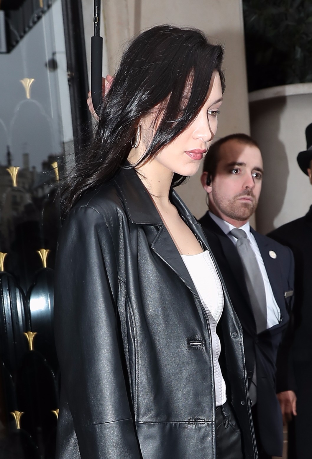 Bella Hadid leaving her hotel