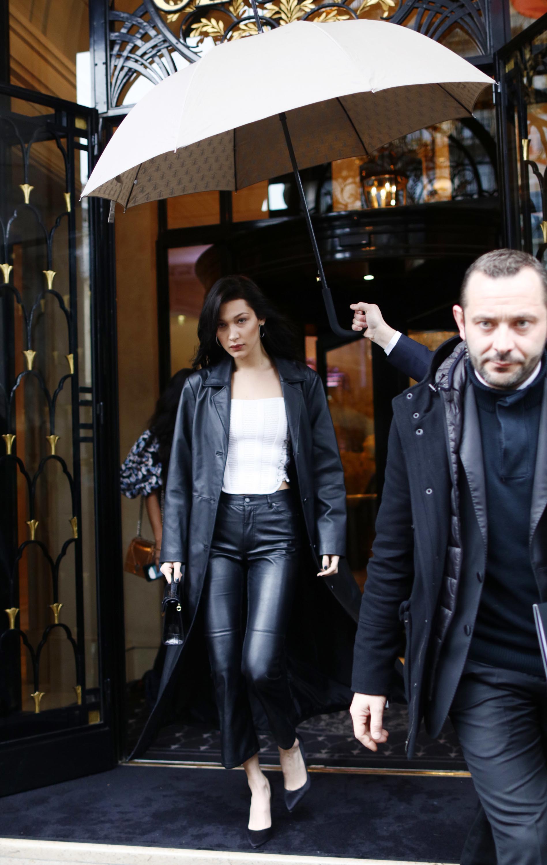 Bella Hadid leaving her hotel