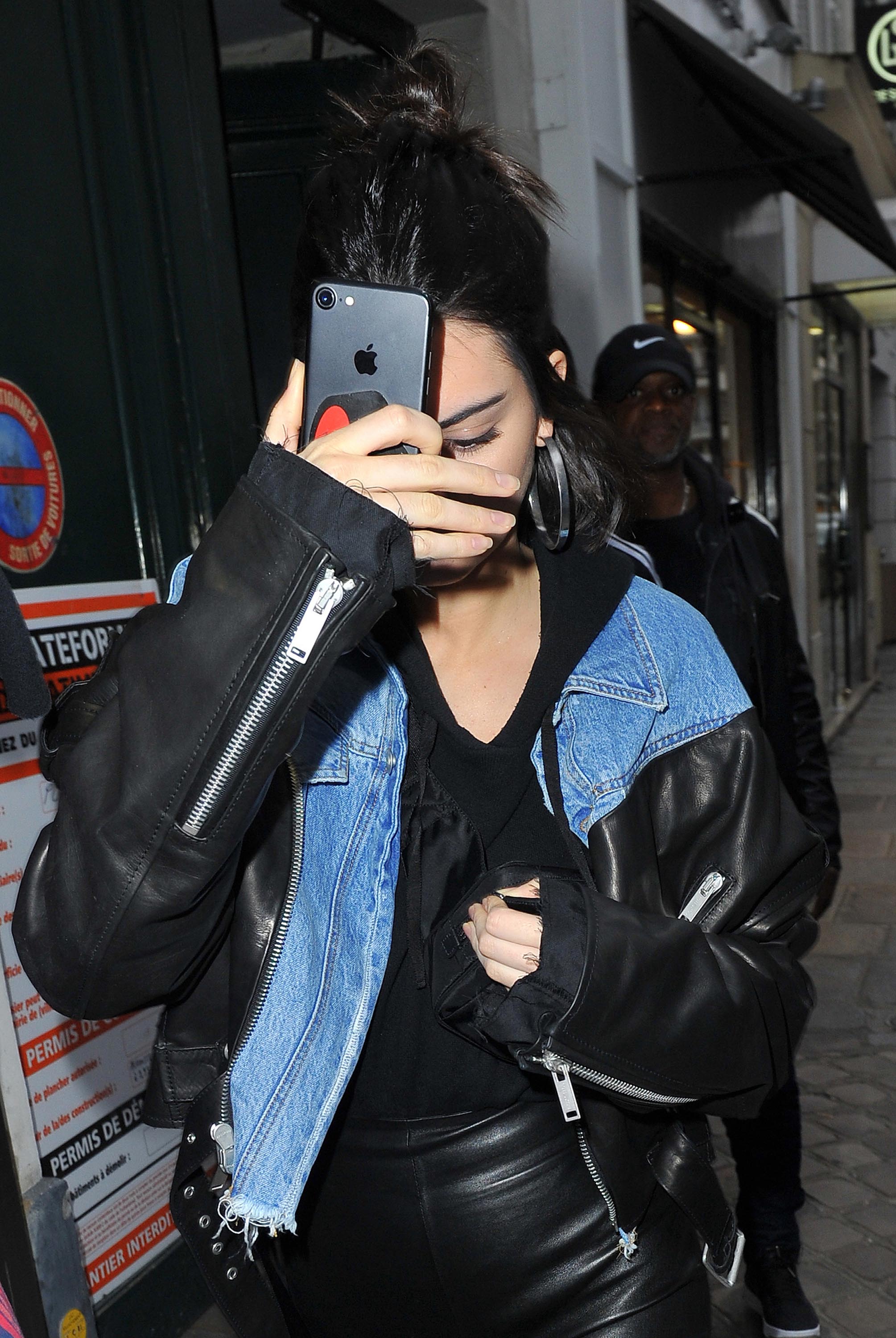 Kendall Jenner arrives at her hotel