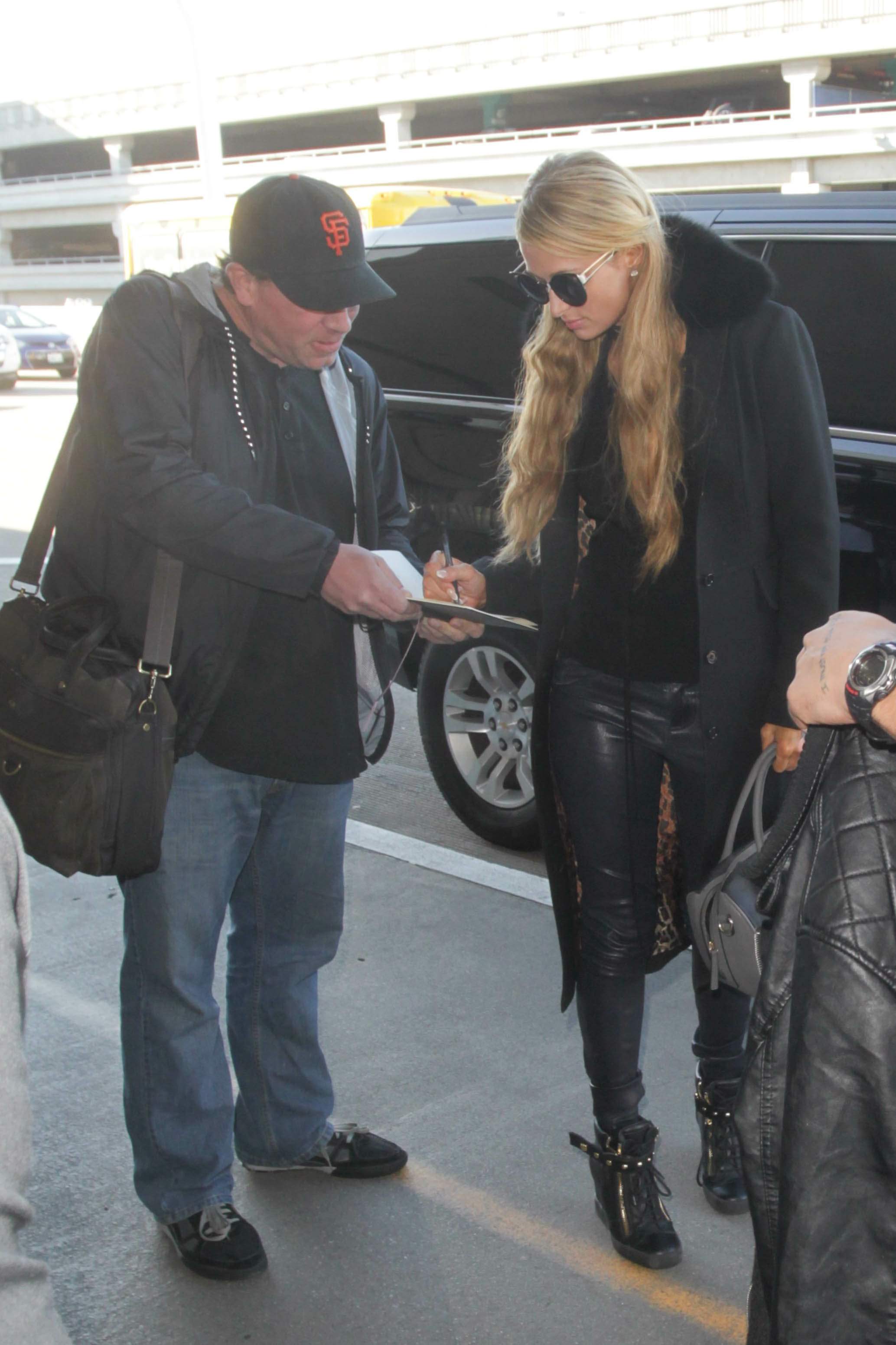 Paris Hilton arrives at LAX airport